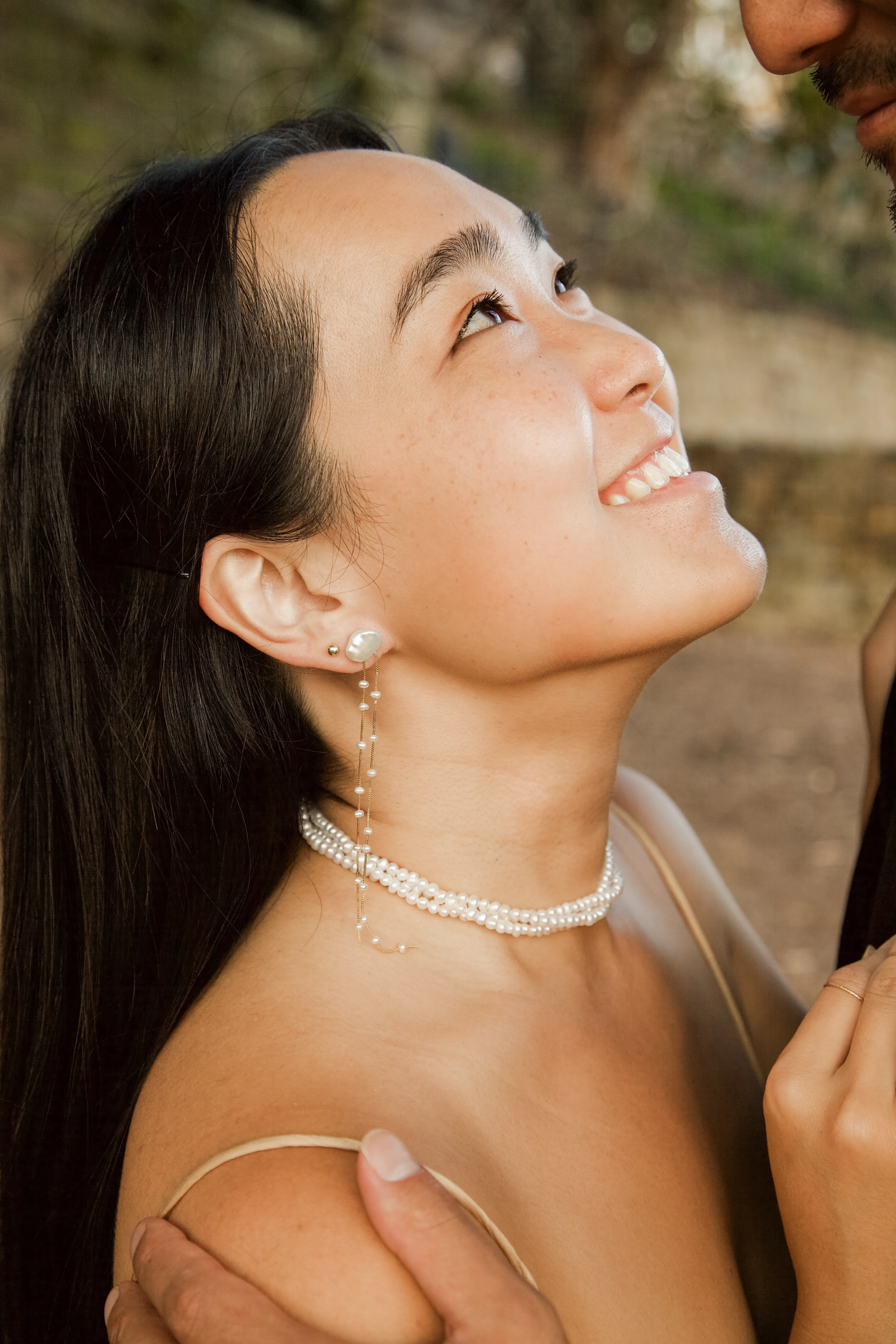 Adeline 3 Row Pearl Choker - Image 4