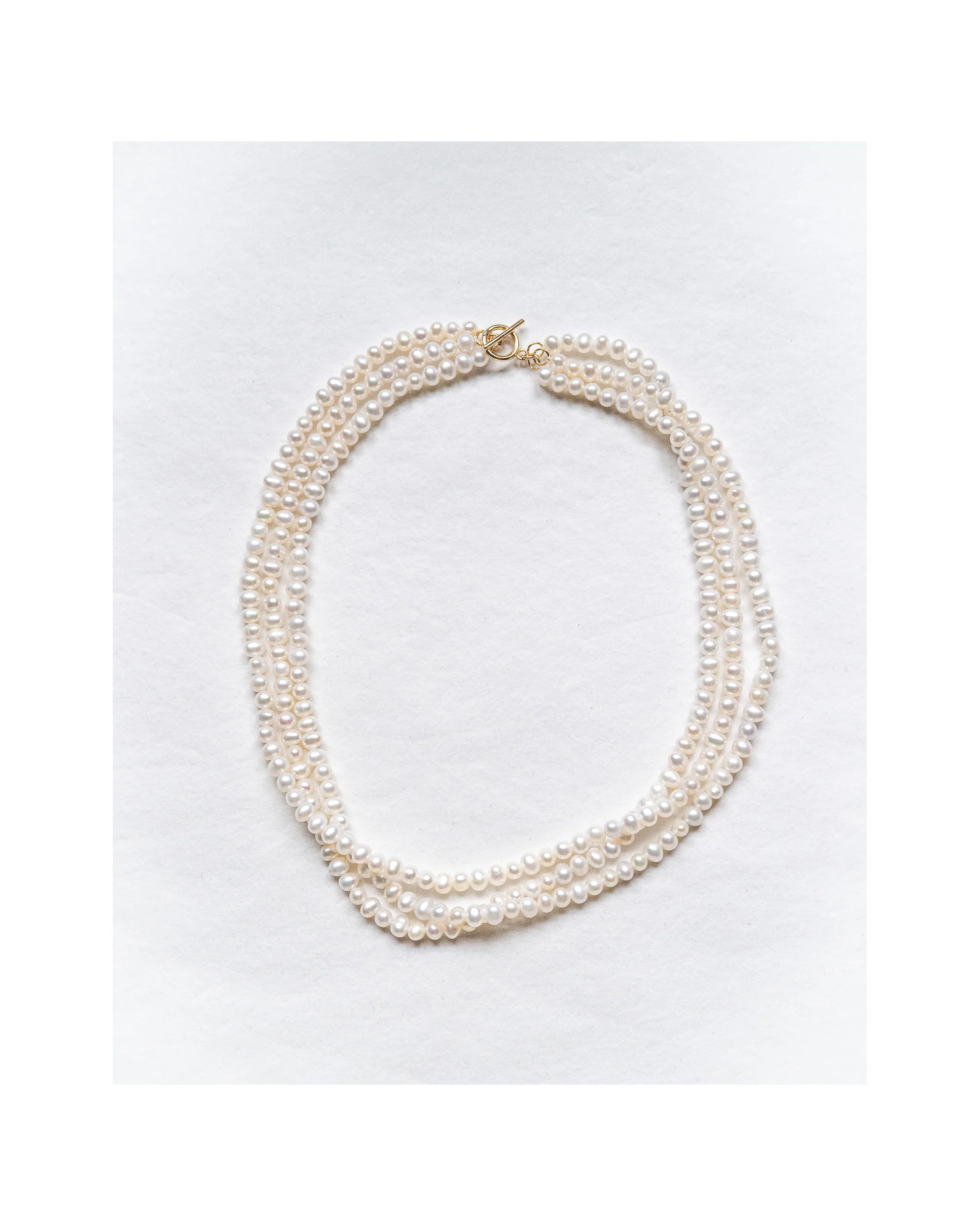 Adeline 3 Row Pearl Choker - Image 6