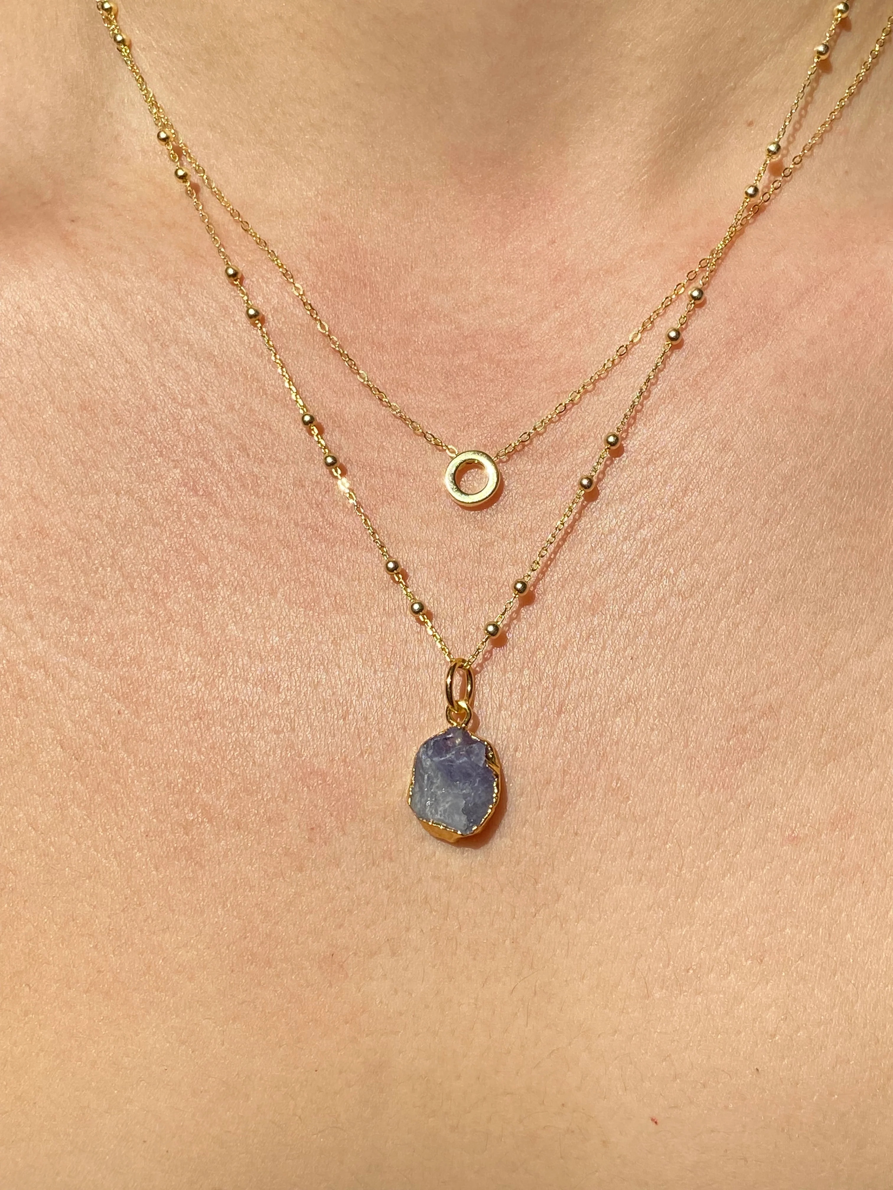 Initial & Tanzanite Necklace Set | December Birthstone - Image 14