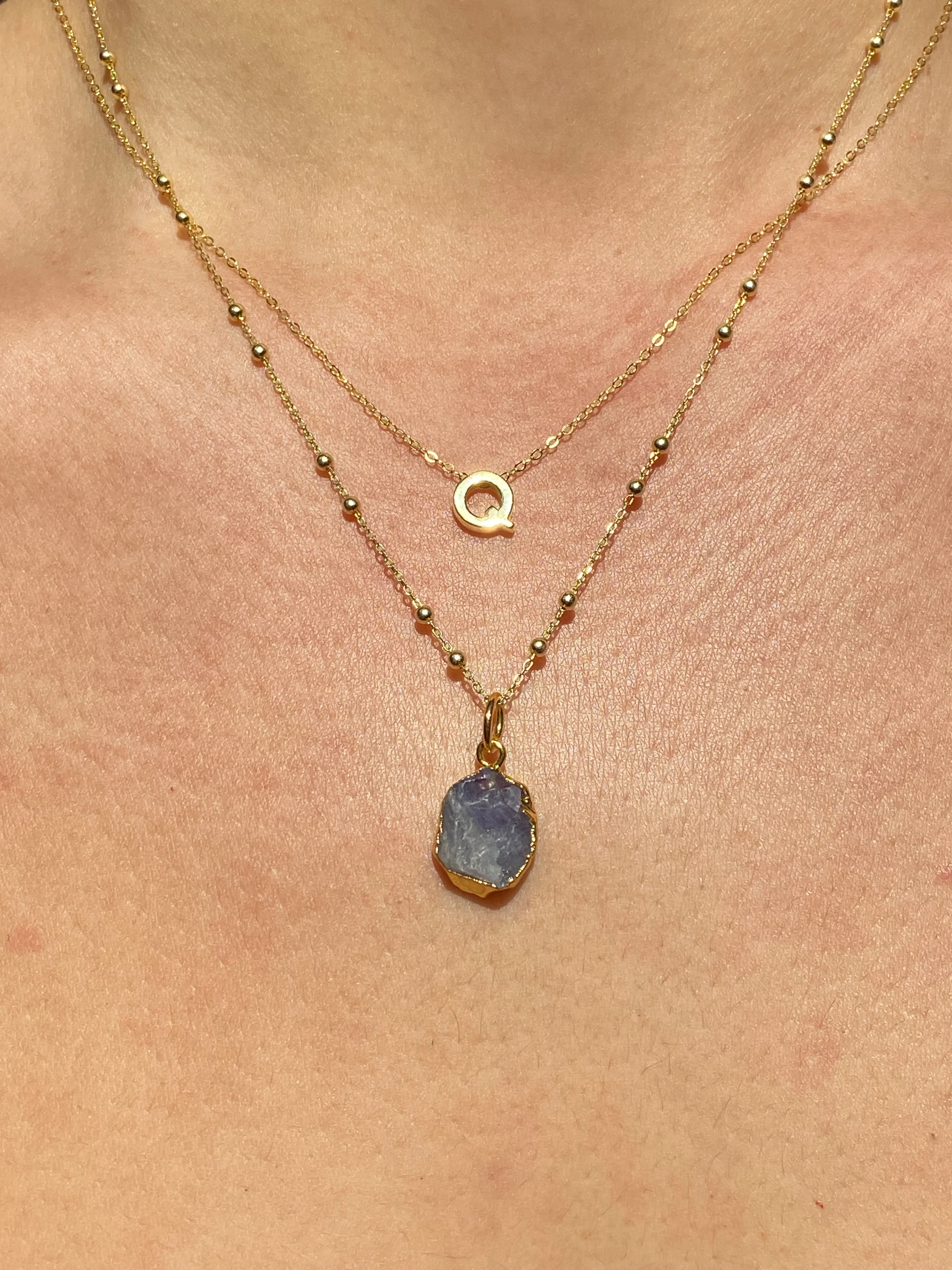 Initial & Tanzanite Necklace Set | December Birthstone - Image 16