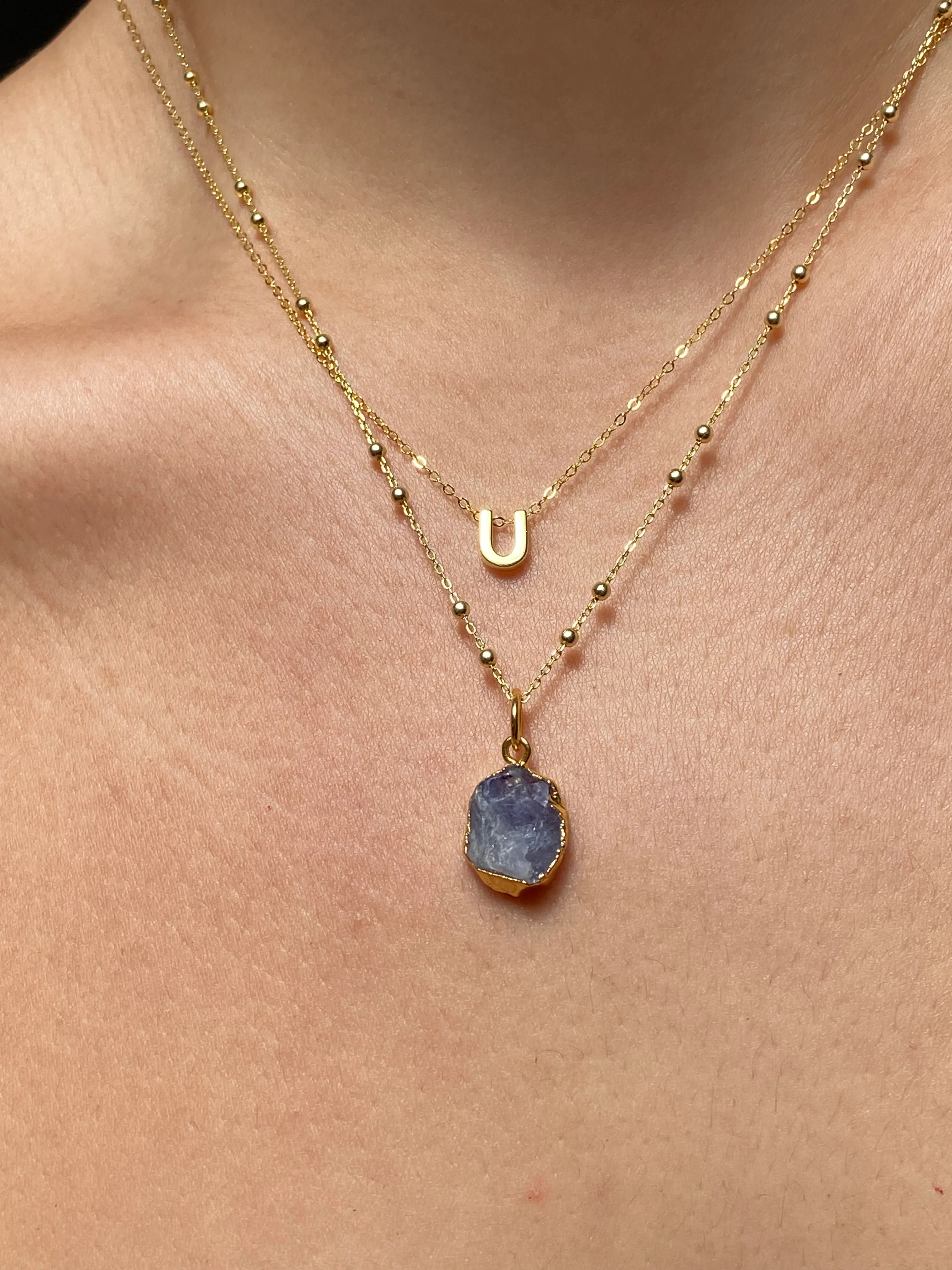 Initial & Tanzanite Necklace Set | December Birthstone - Image 20