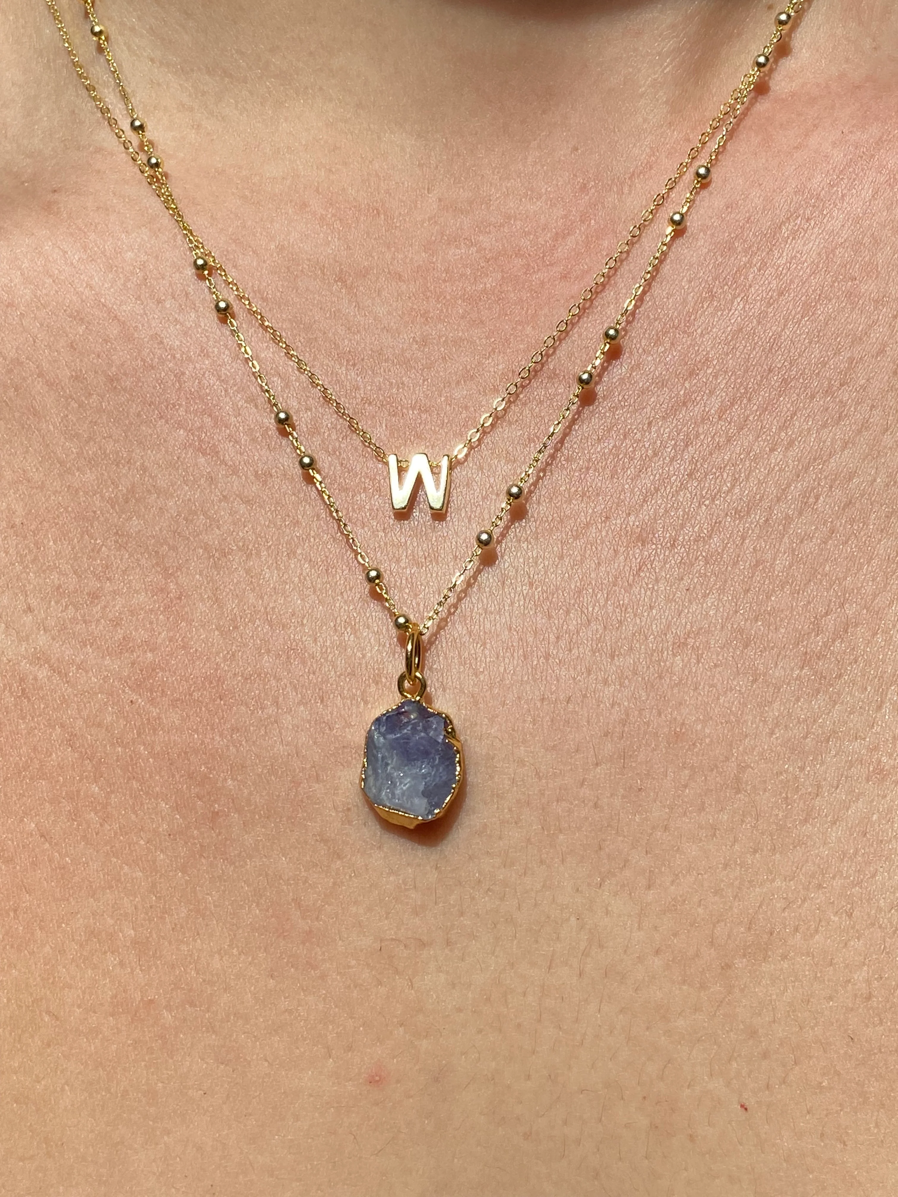 Initial & Tanzanite Necklace Set | December Birthstone - Image 22