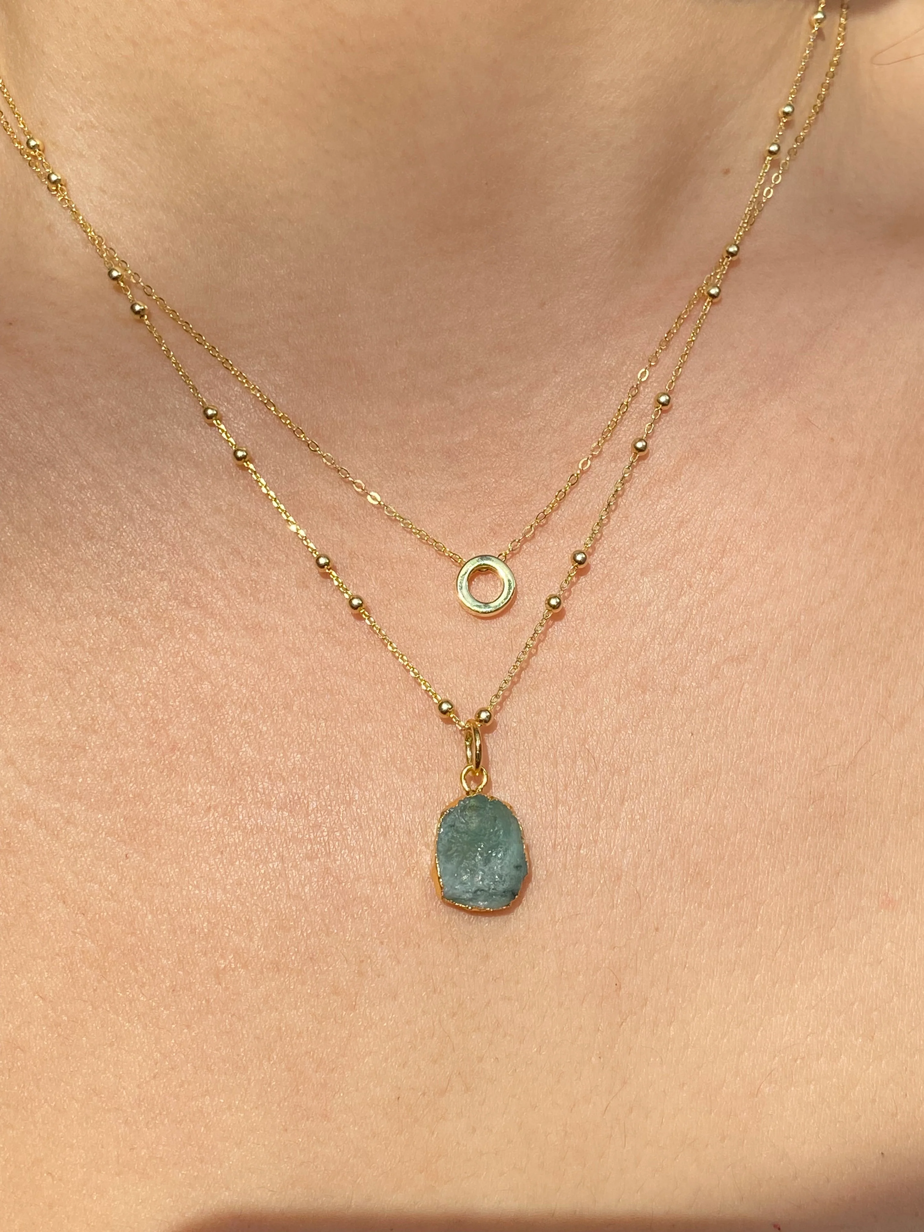 Initial & Emerald Necklace Set | May Birthstone - Image 14