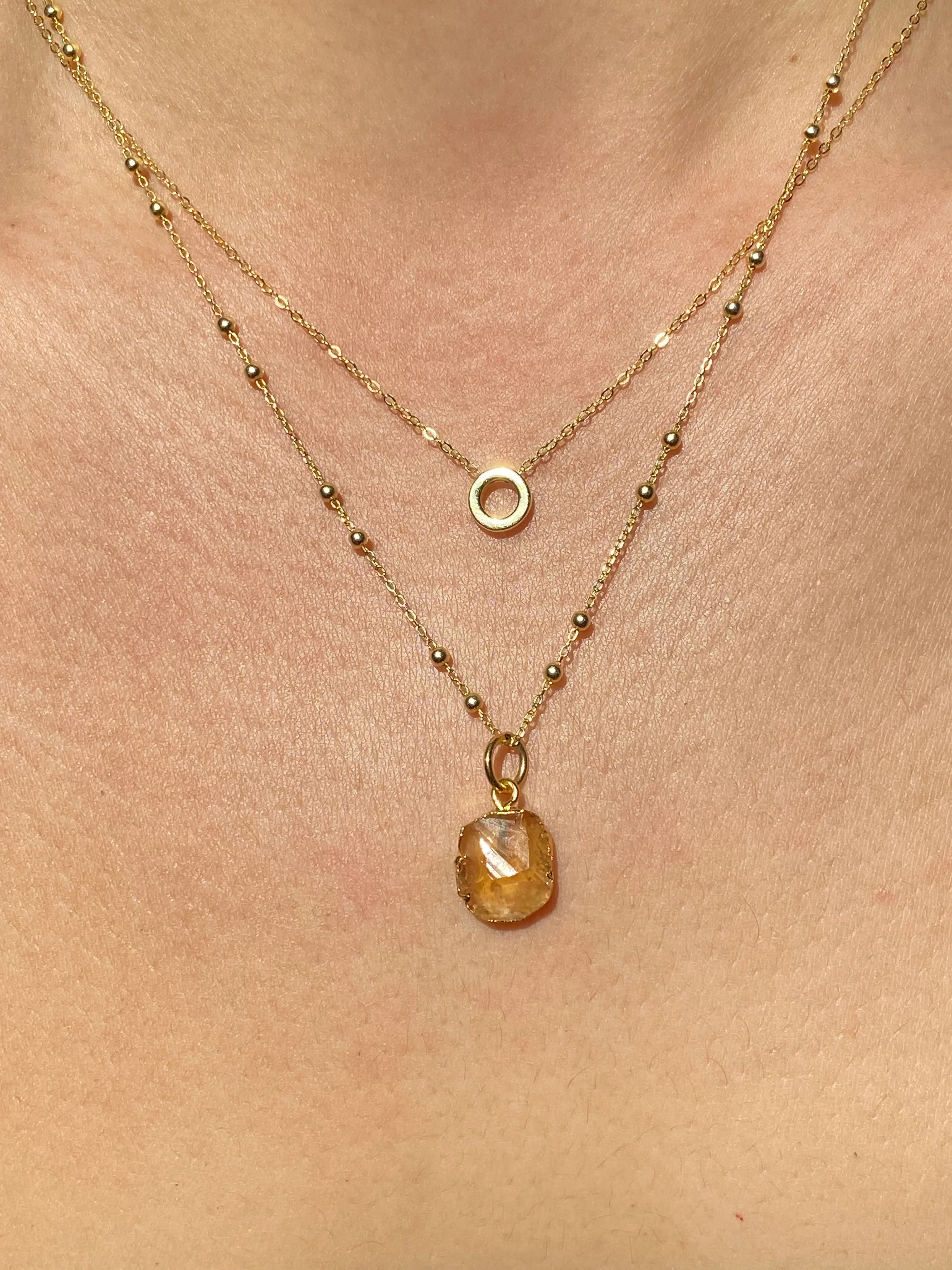 Initial & Citrine Necklace Set | November Birthstone - Image 15