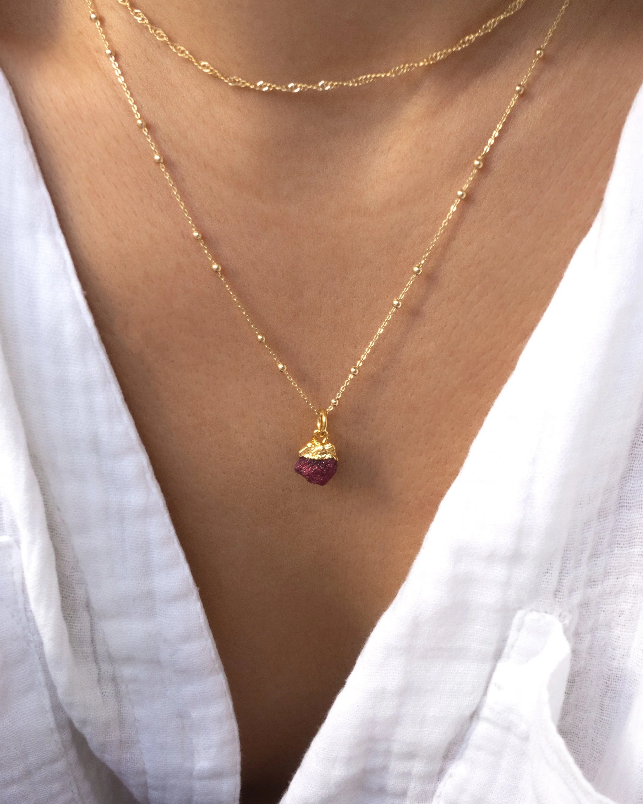 July Birthstone | Ruby Necklace - Image 2