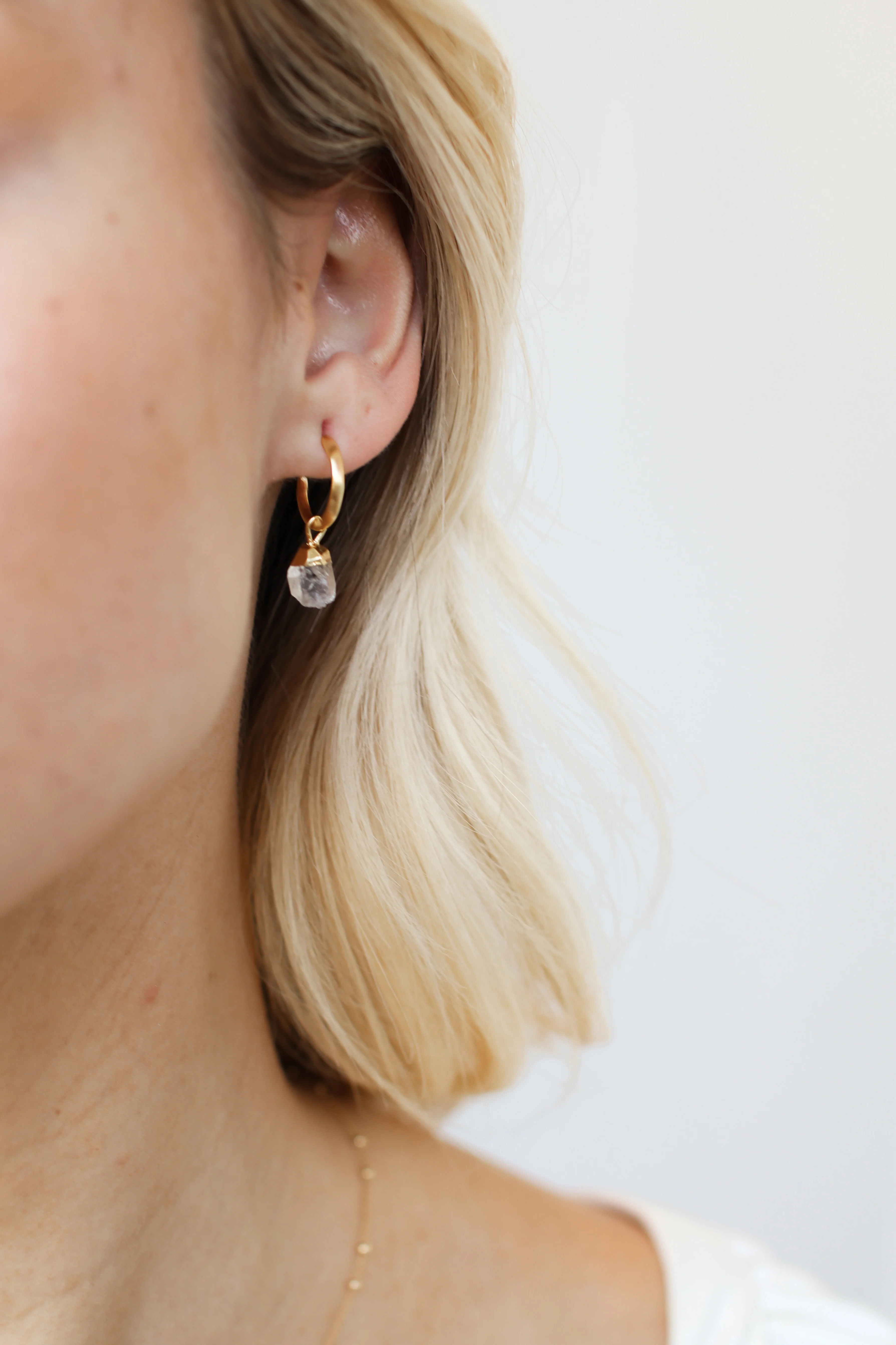 April Birthstone | Herkimer Diamond Earrings - Image 10