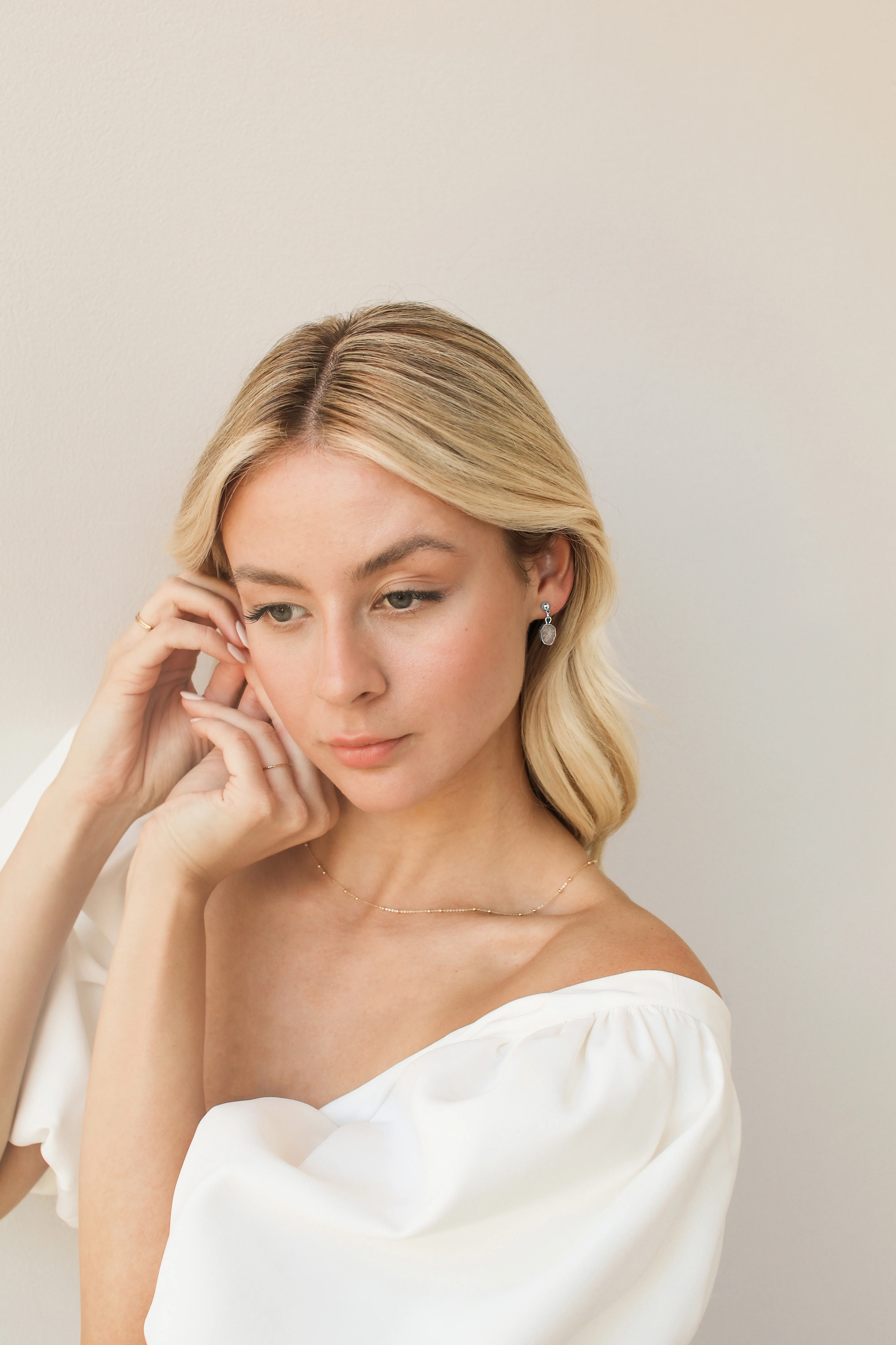 April Birthstone | Herkimer Diamond Earrings - Image 14
