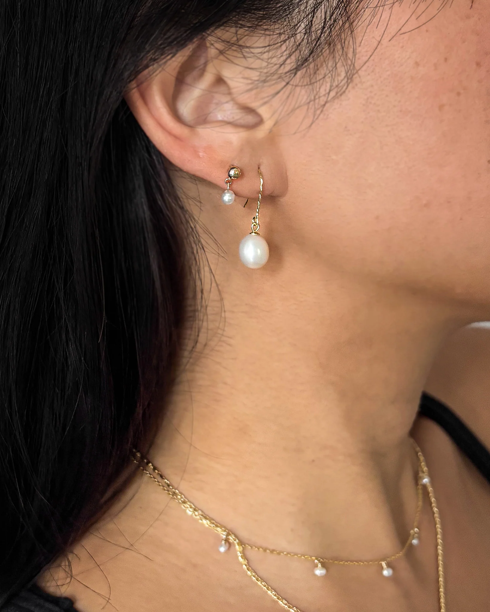 Audrey Pearl Earrings II - Image 2