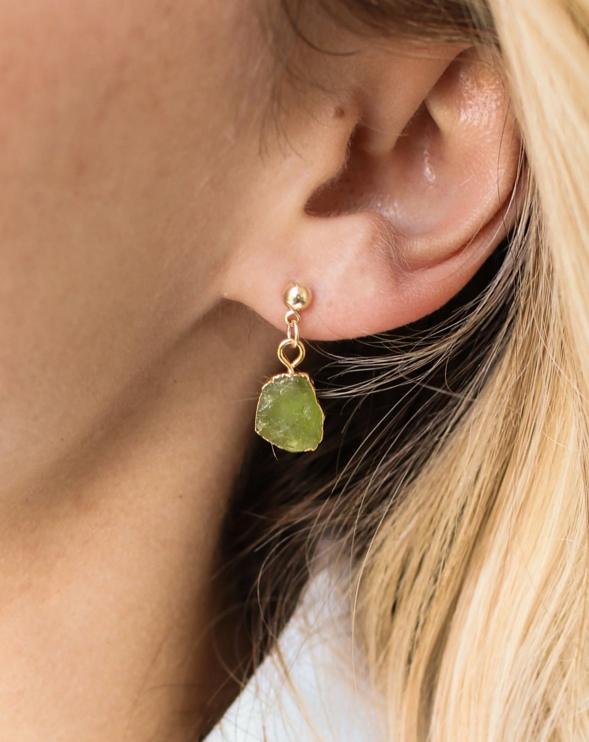 August Birthstone | Peridot Earrings - Image 3