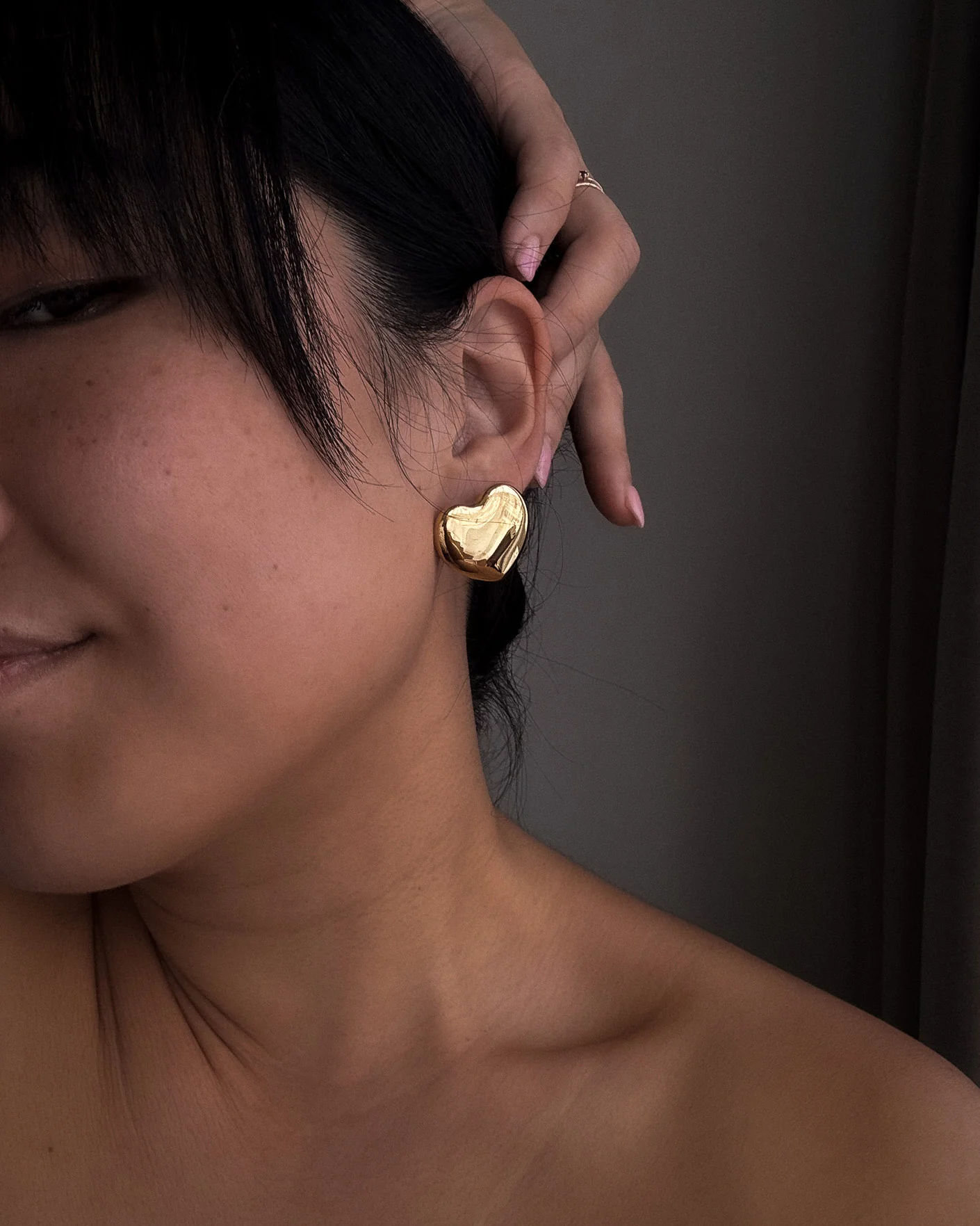 Big Heart Earrings - Image 3