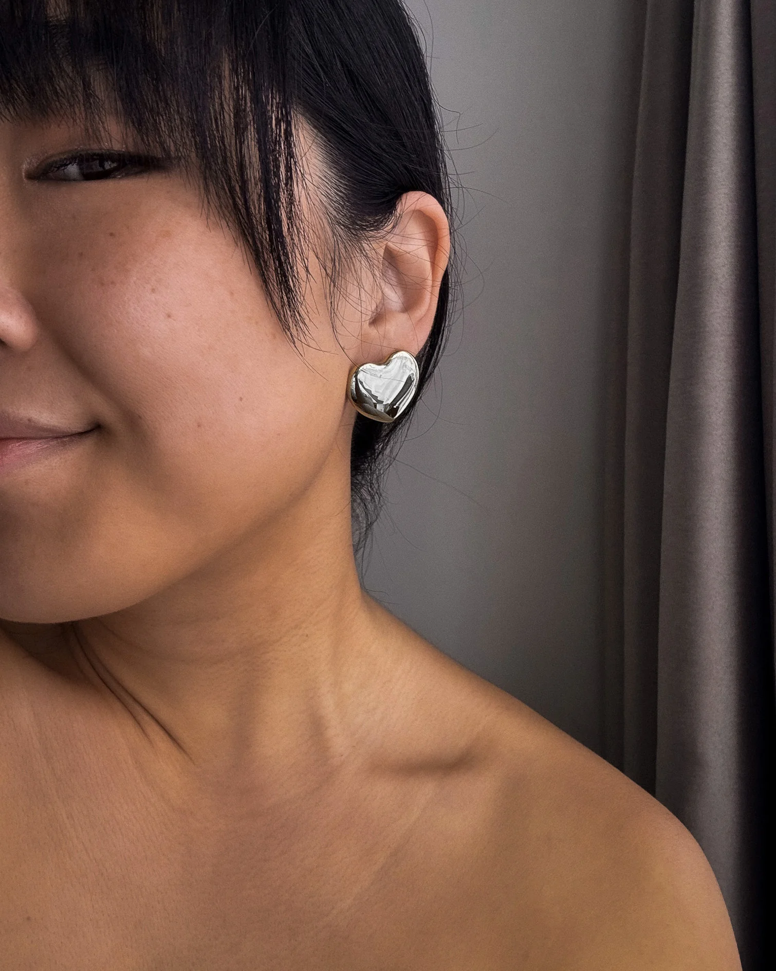Big Heart Earrings - Image 4