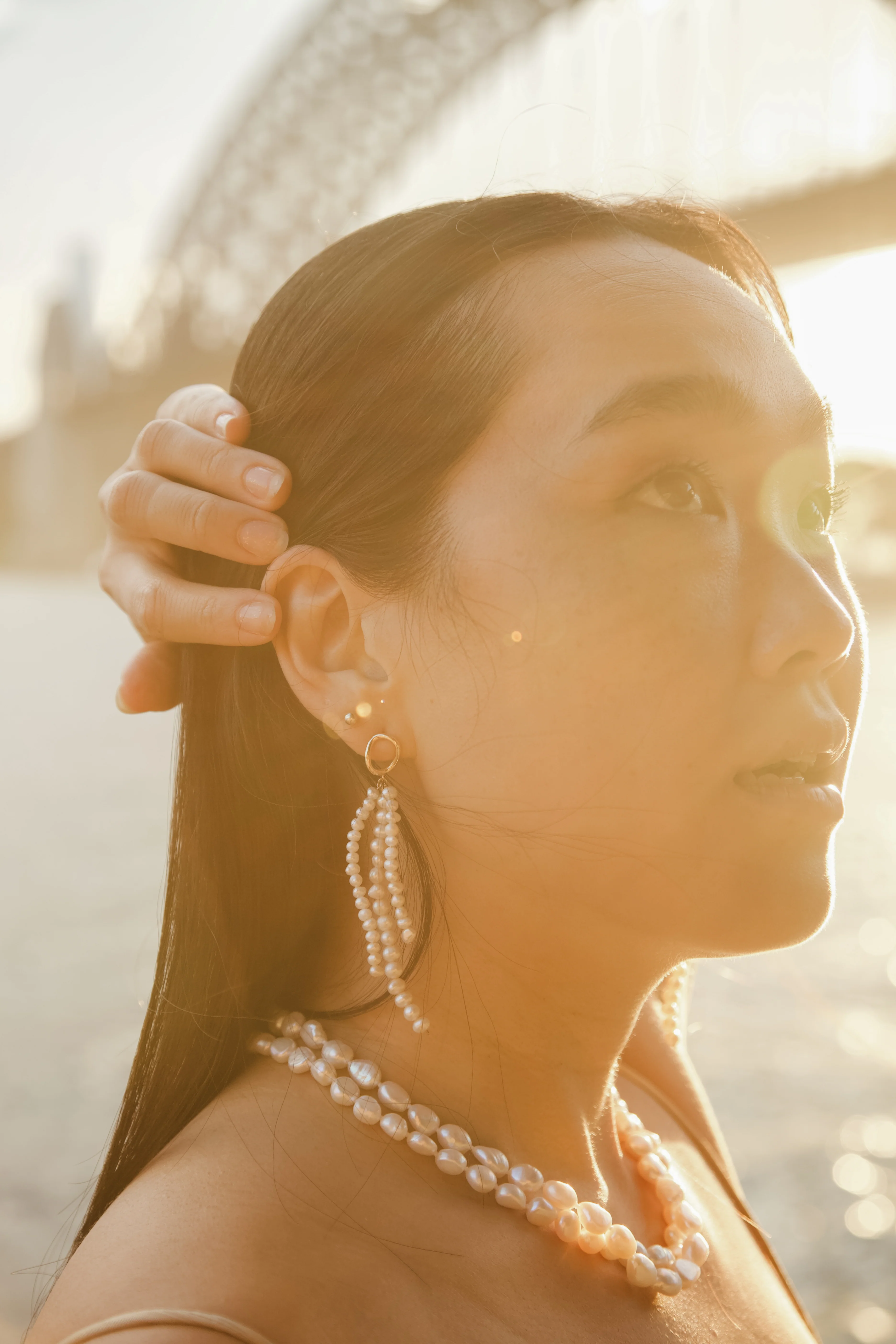 Coral Pearl Earrings - Image 5