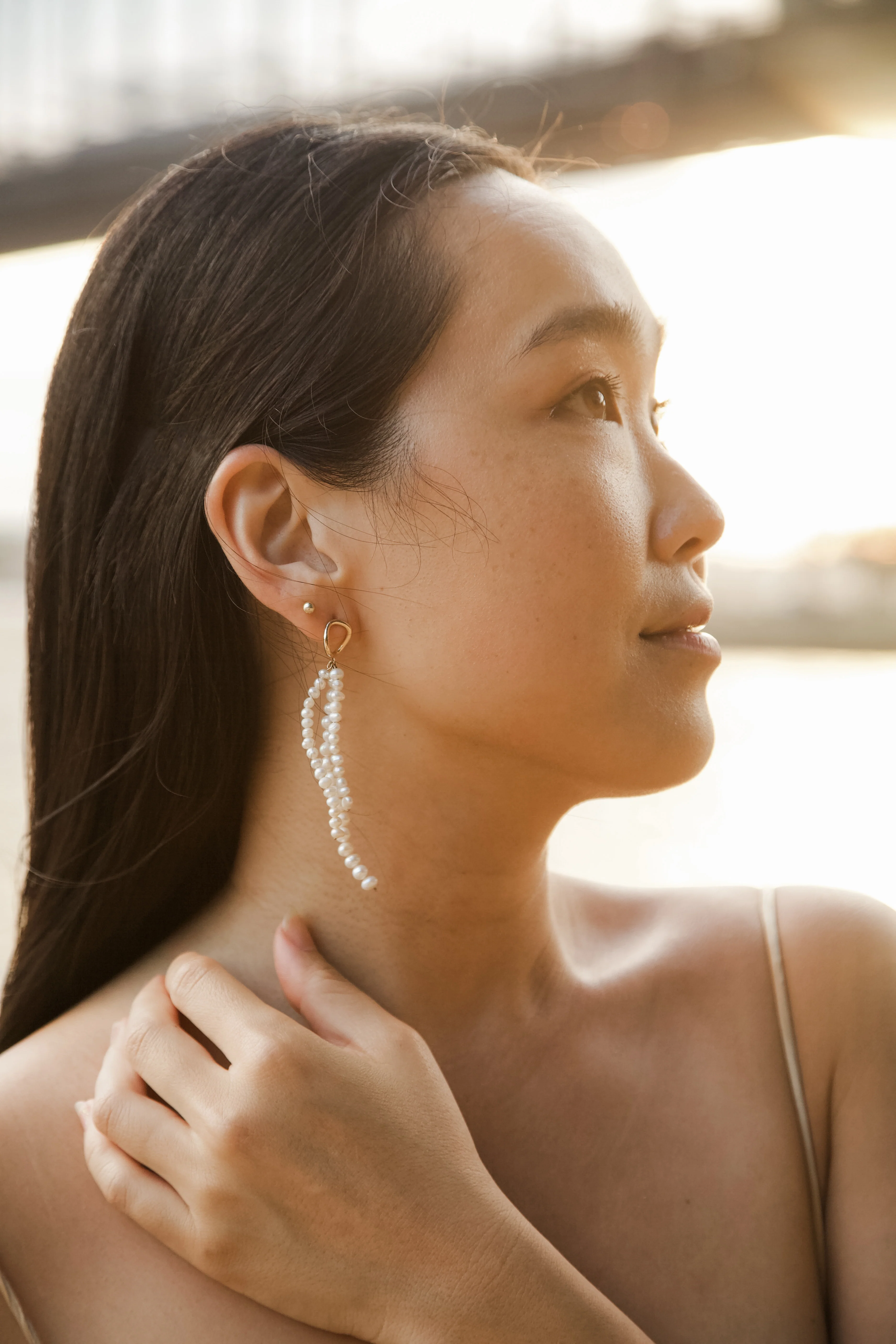 Coral Pearl Earrings - Image 6