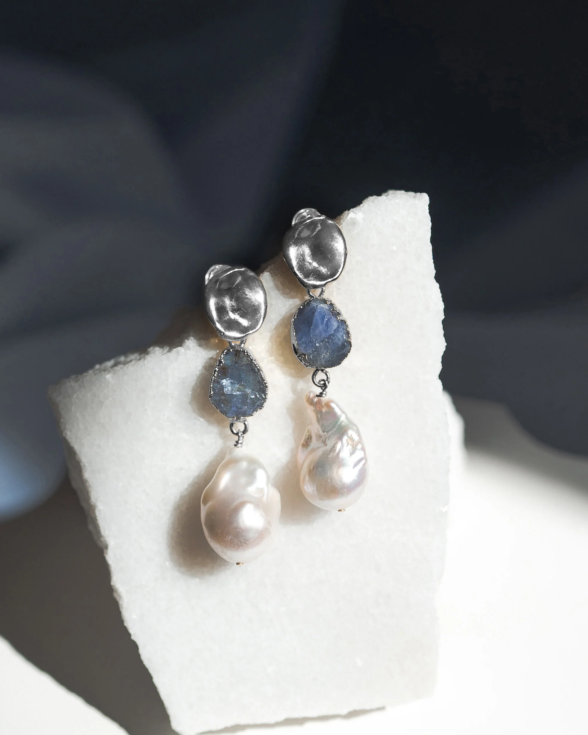 December Birthstone | Tanzanite Birthstones x Pearls Earrings - Image 6