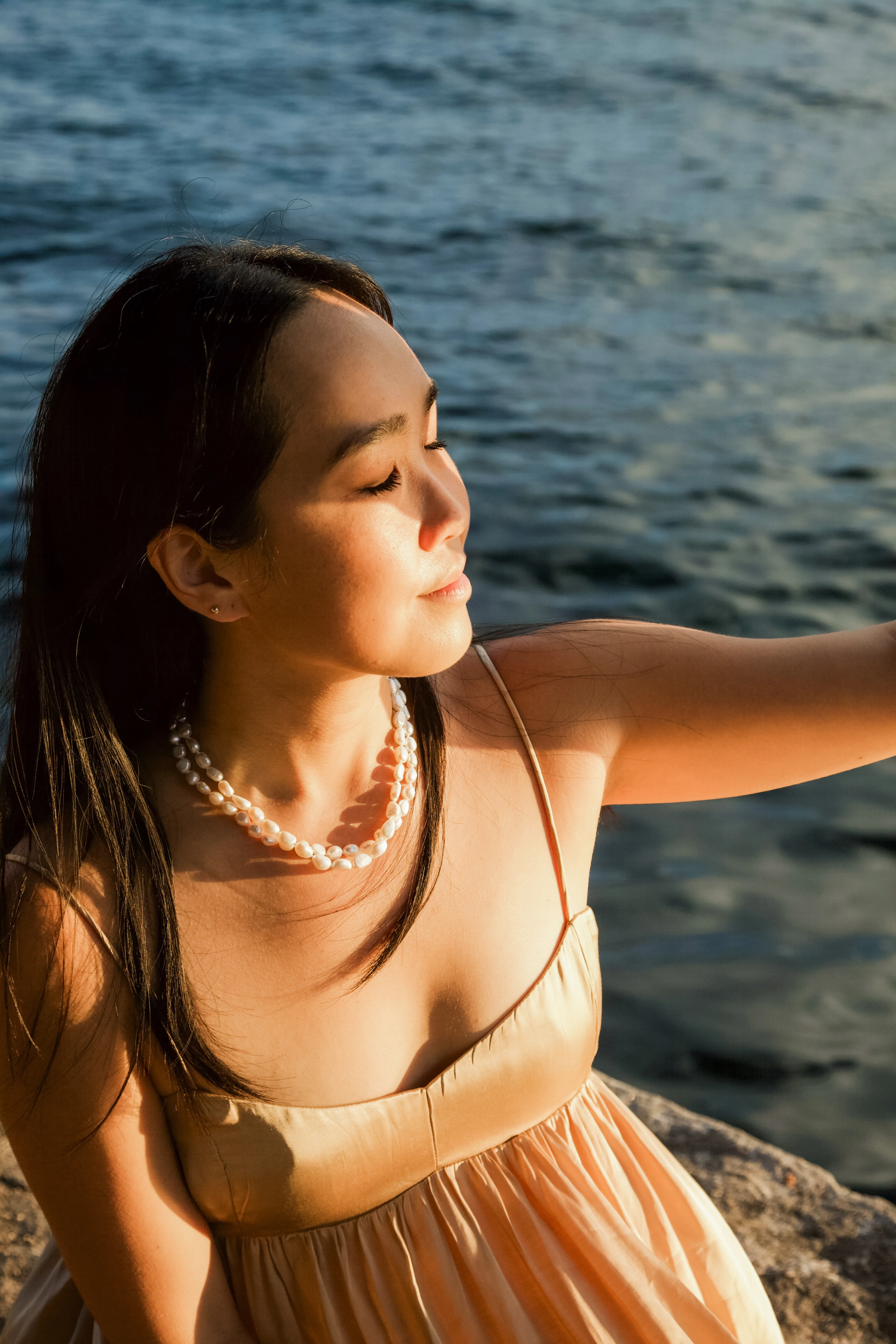 Elisse 2 Row Pearl Necklace - Image 4