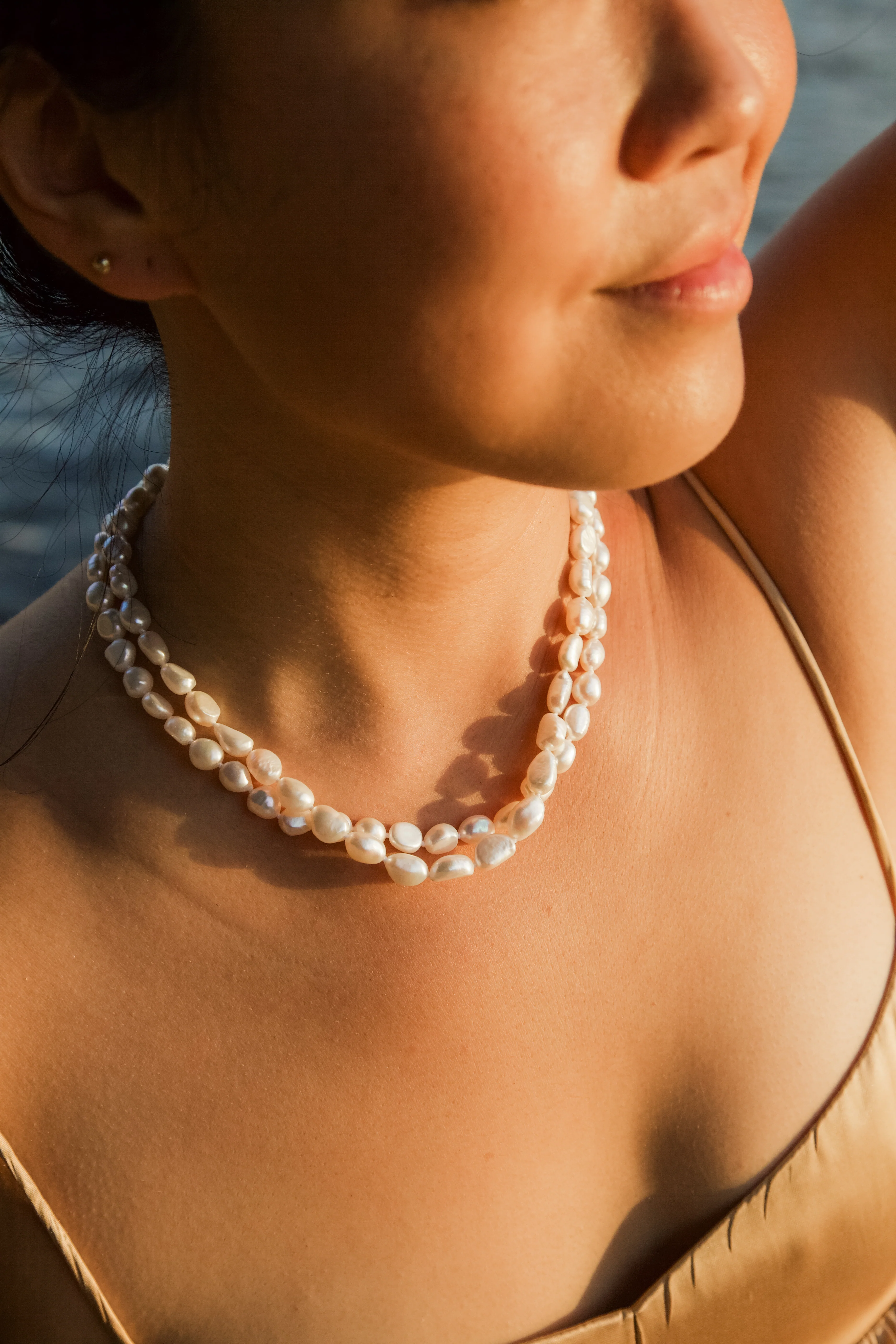Elisse 2 Row Pearl Necklace - Image 5