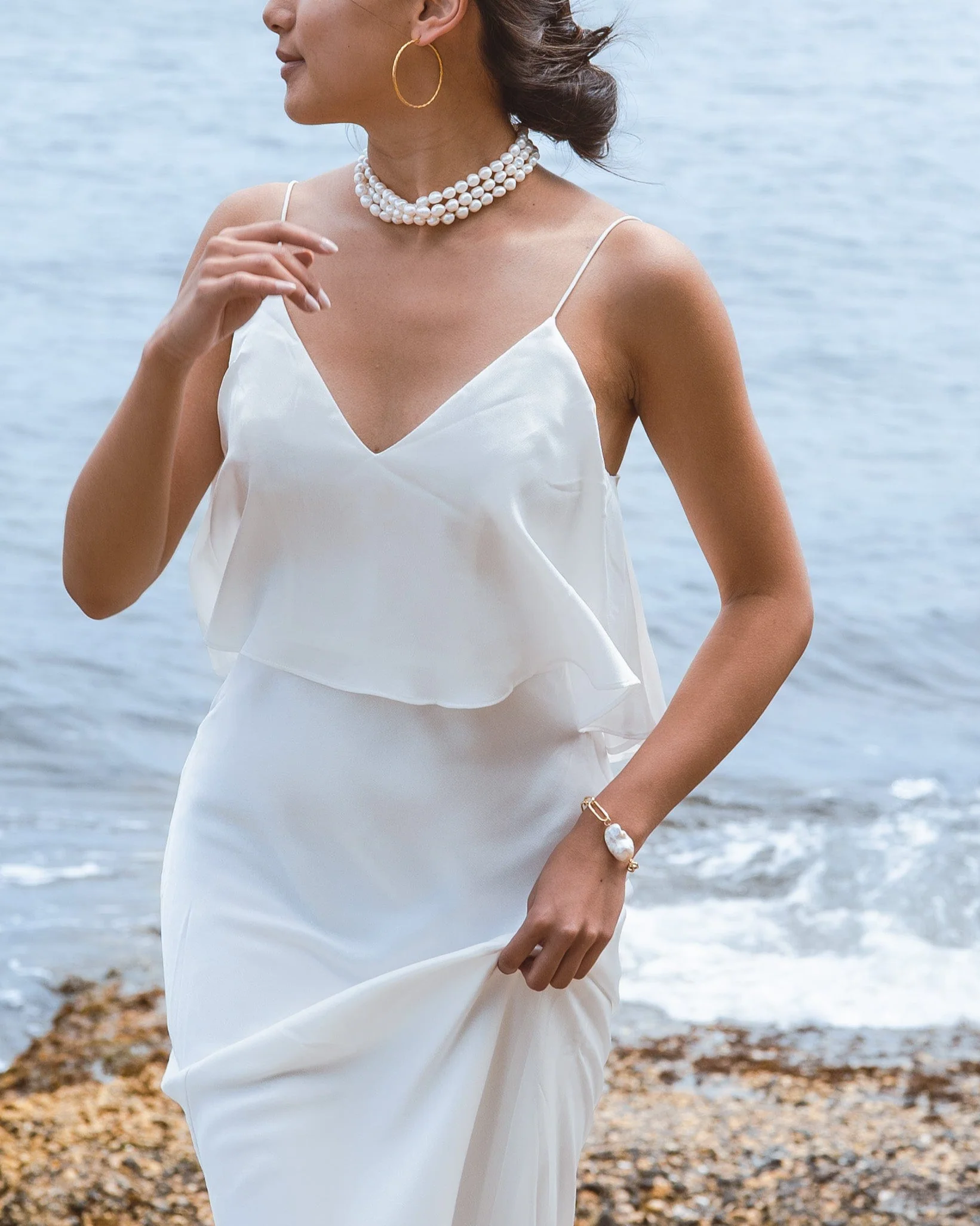Elisse 3 Row Pearl Choker - Image 12