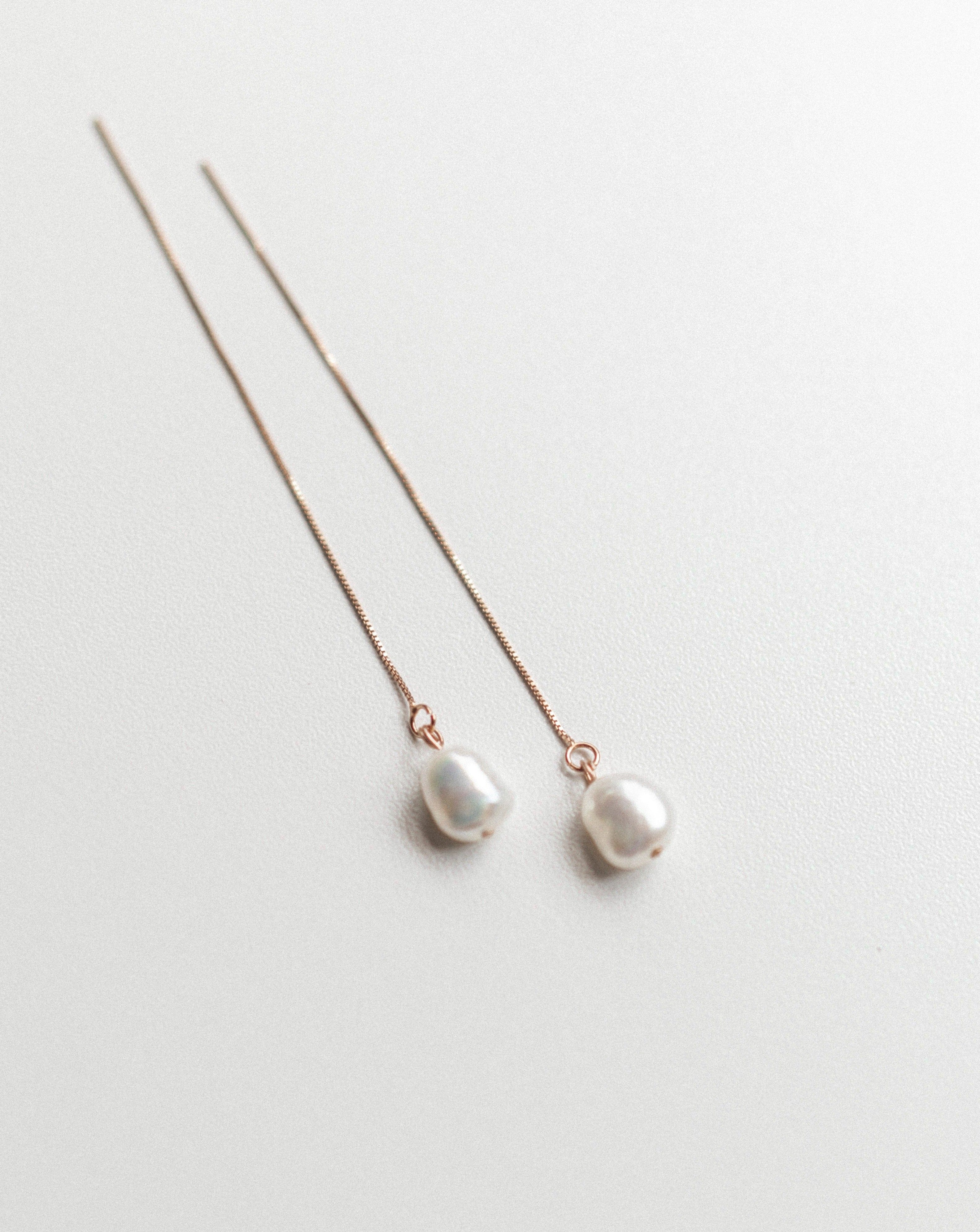 Elisse Pearl Ear Threaders - Image 5