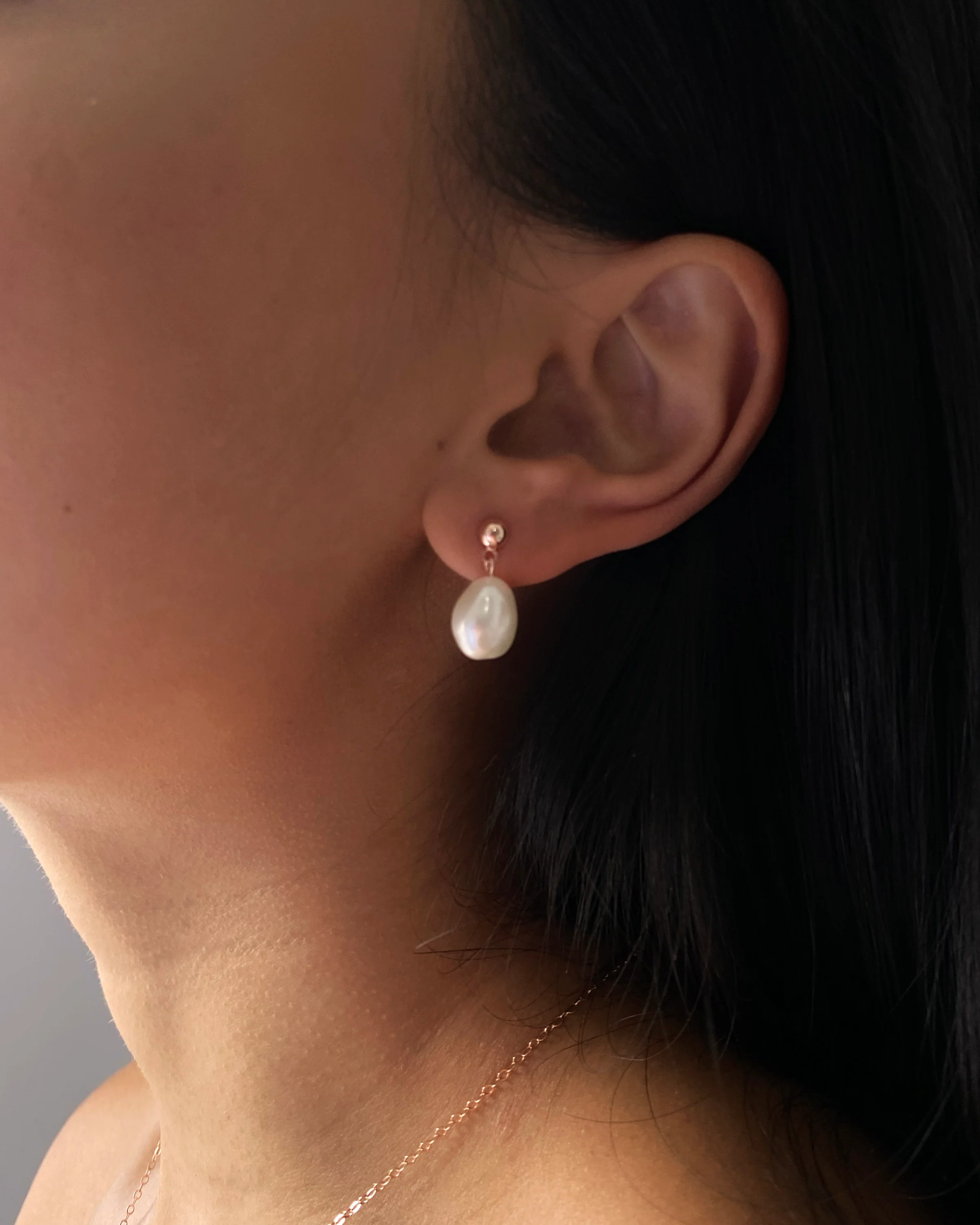 Elisse Single Drop Stud | Solid Gold - Image 2