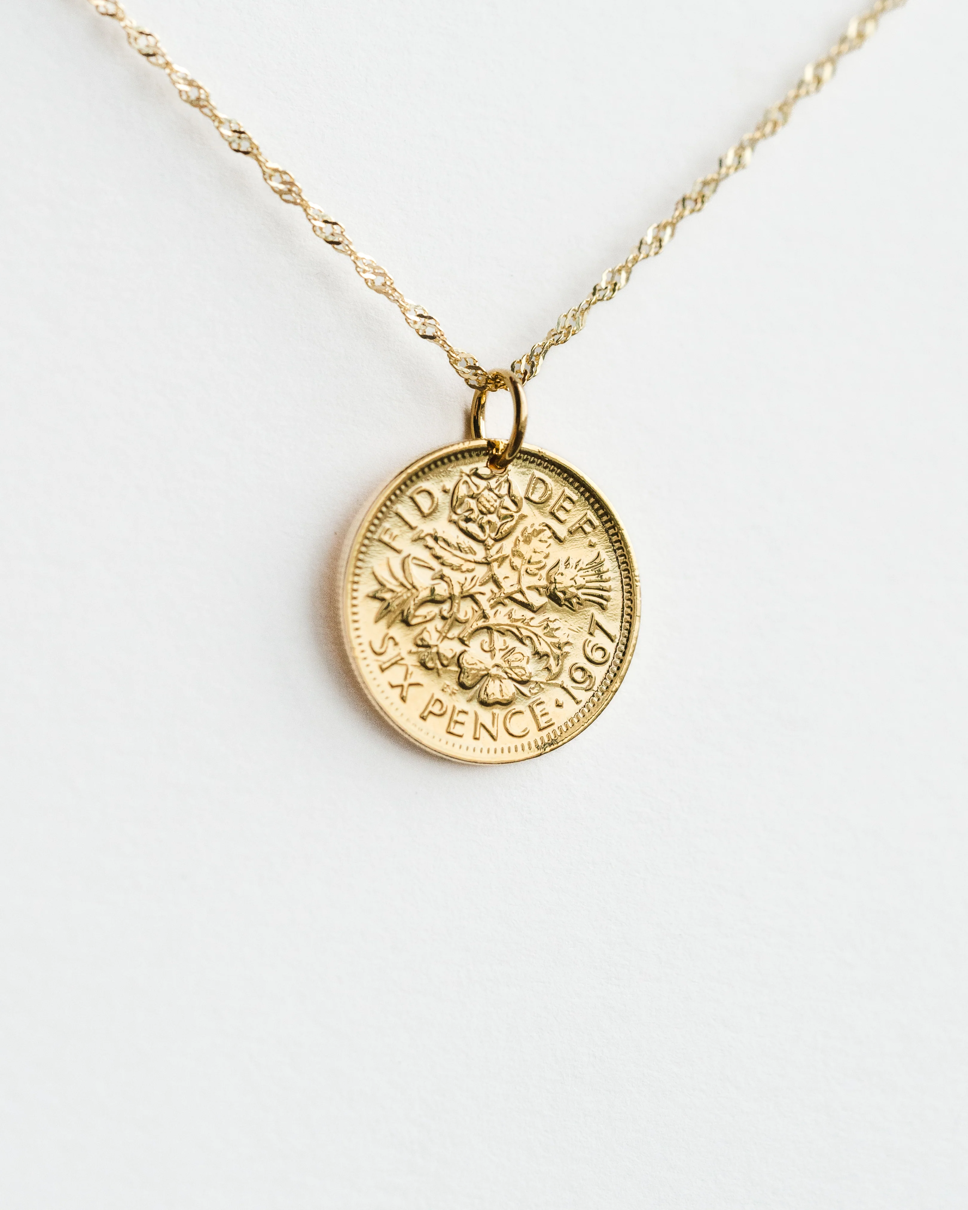 England | Thistle Coin Necklace - Image 3
