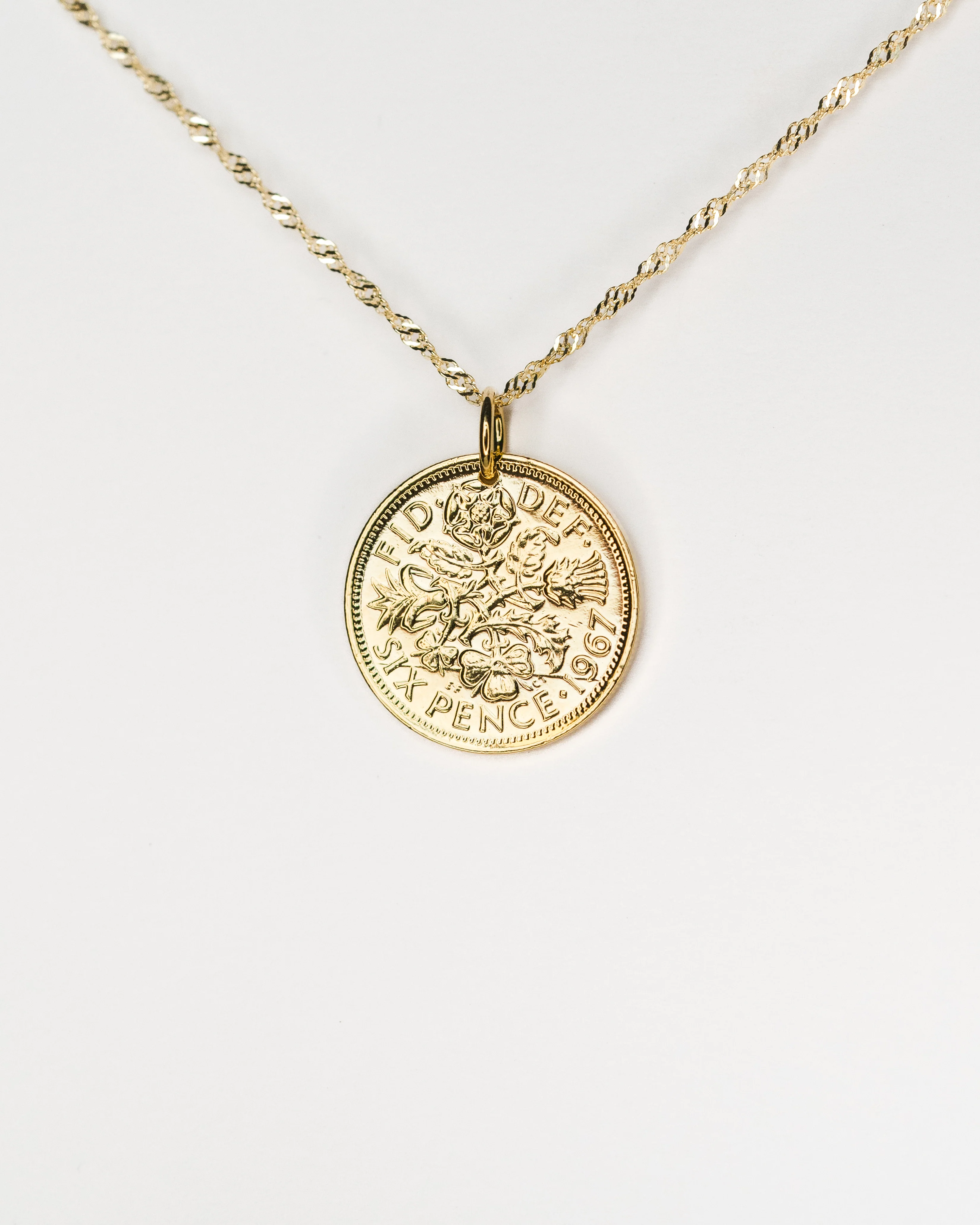 England | Thistle Coin Necklace - Image 5