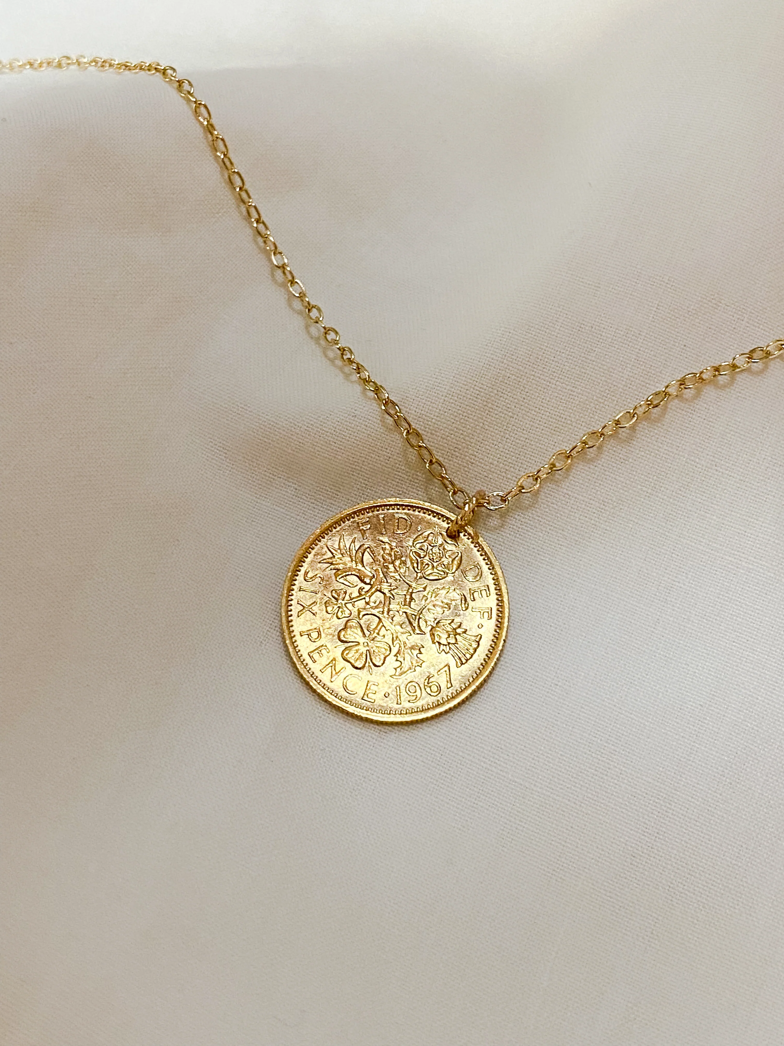 England | Thistle Coin Necklace - Image 6