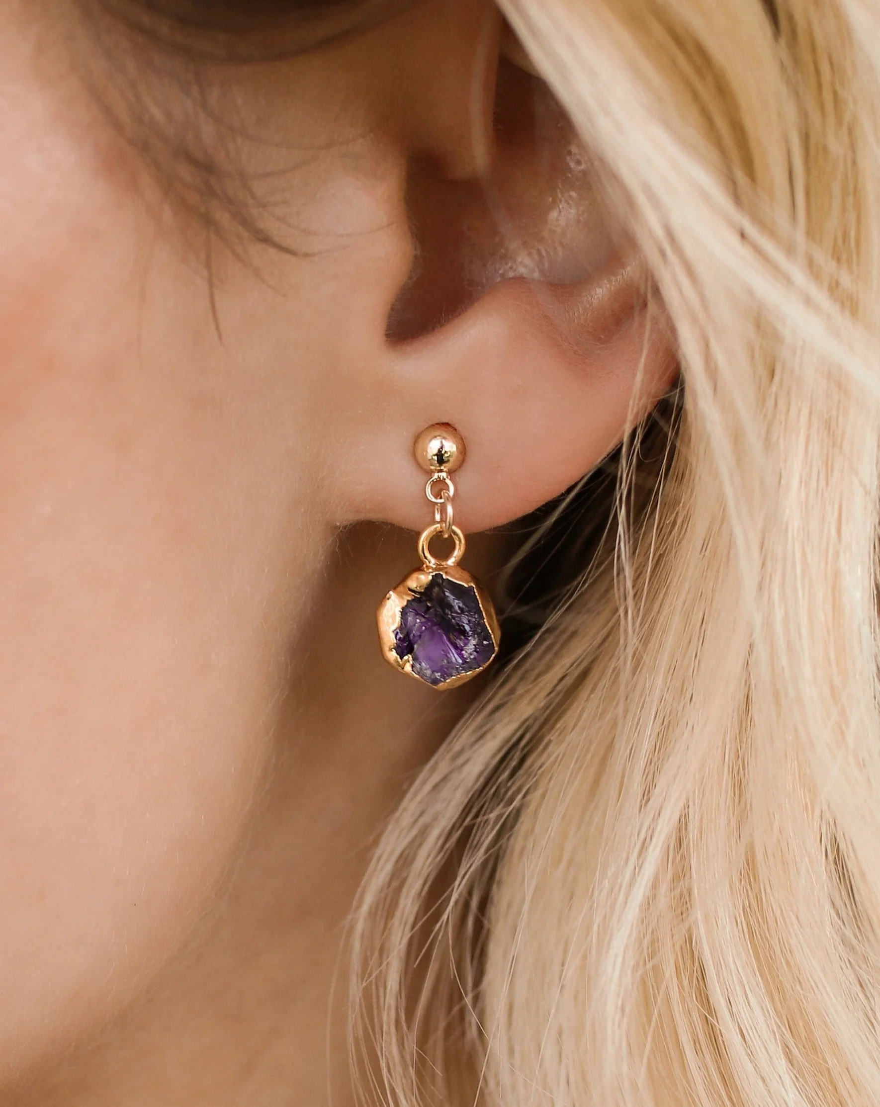 February Birthstone | Amethyst Earrings - Image 2
