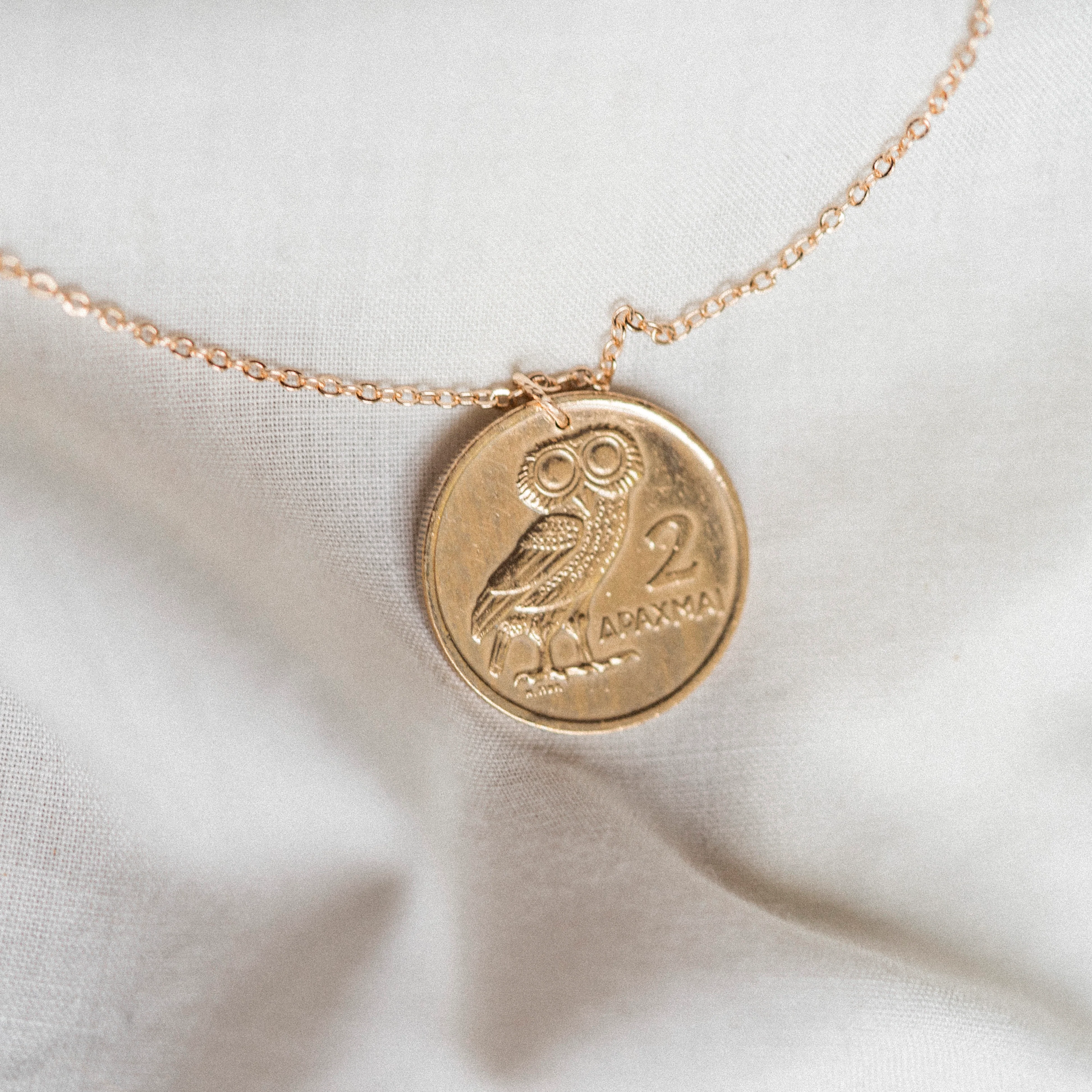 Greece | Athena's Owl Coin Necklace - Image 6