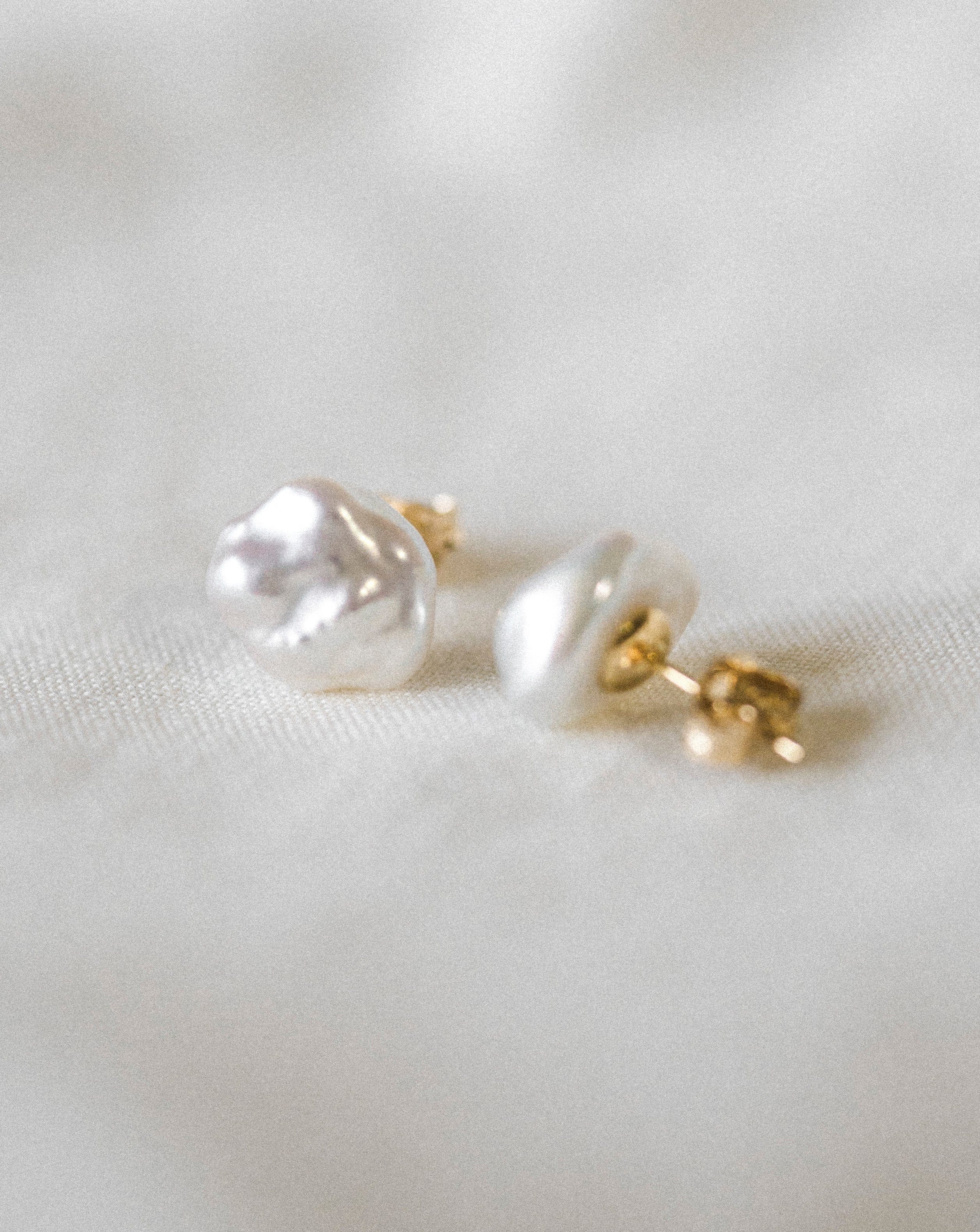 Irregular Pearl Studs - Image 4