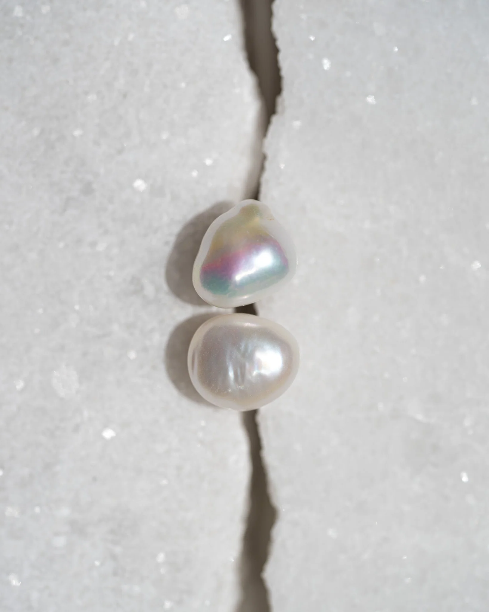 Irregular Pearl Studs | Solid Gold - Image 10