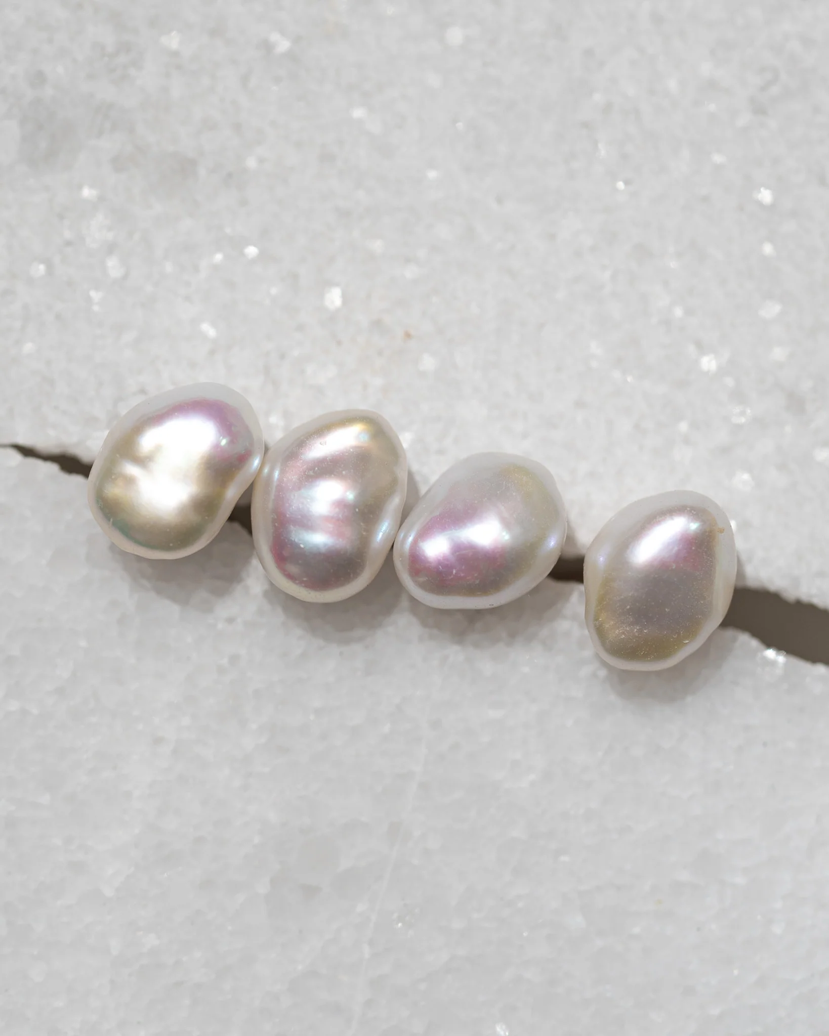 Irregular Pearl Studs | Solid Gold - Image 7