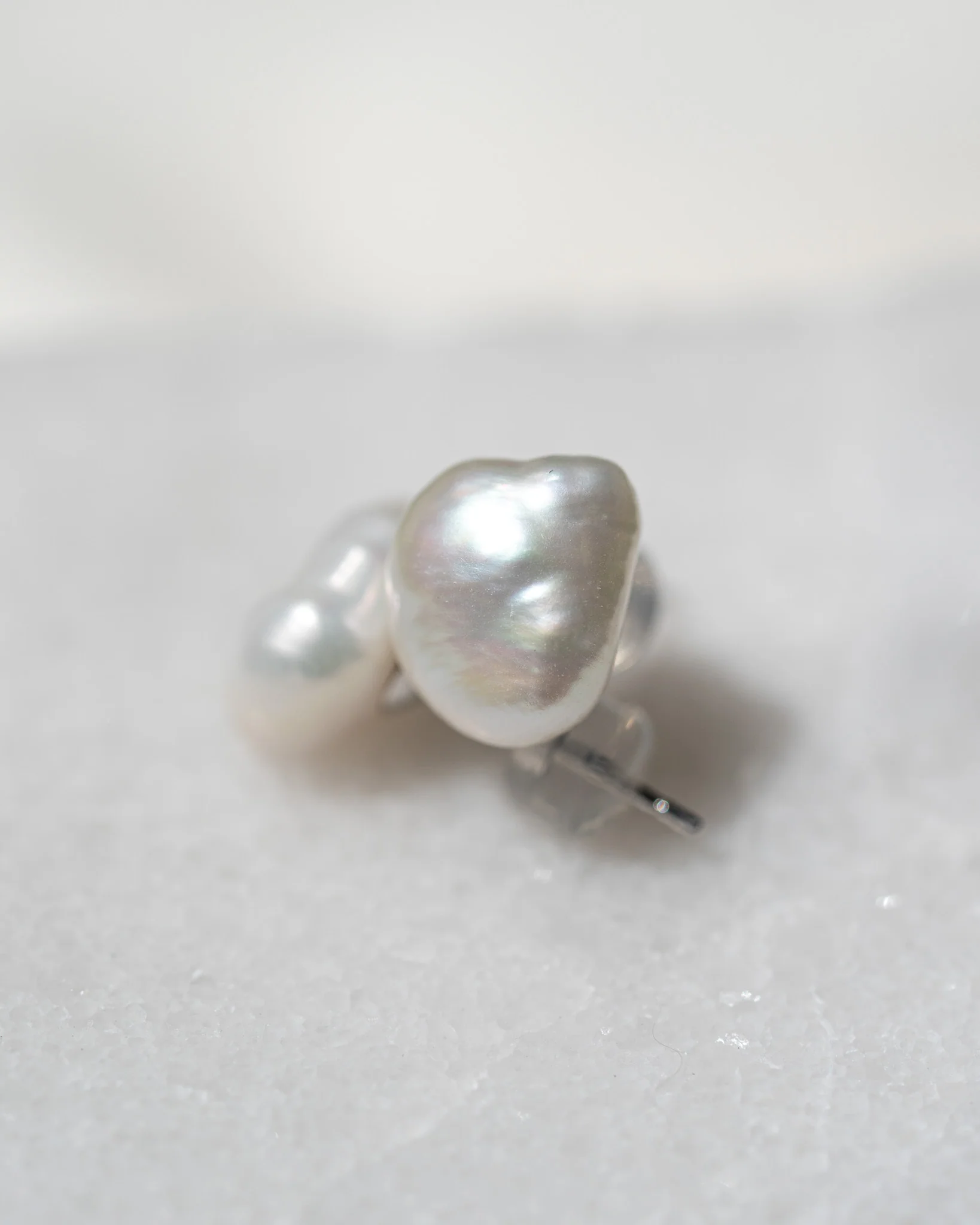 Irregular Pearl Studs | Solid Gold - Image 9