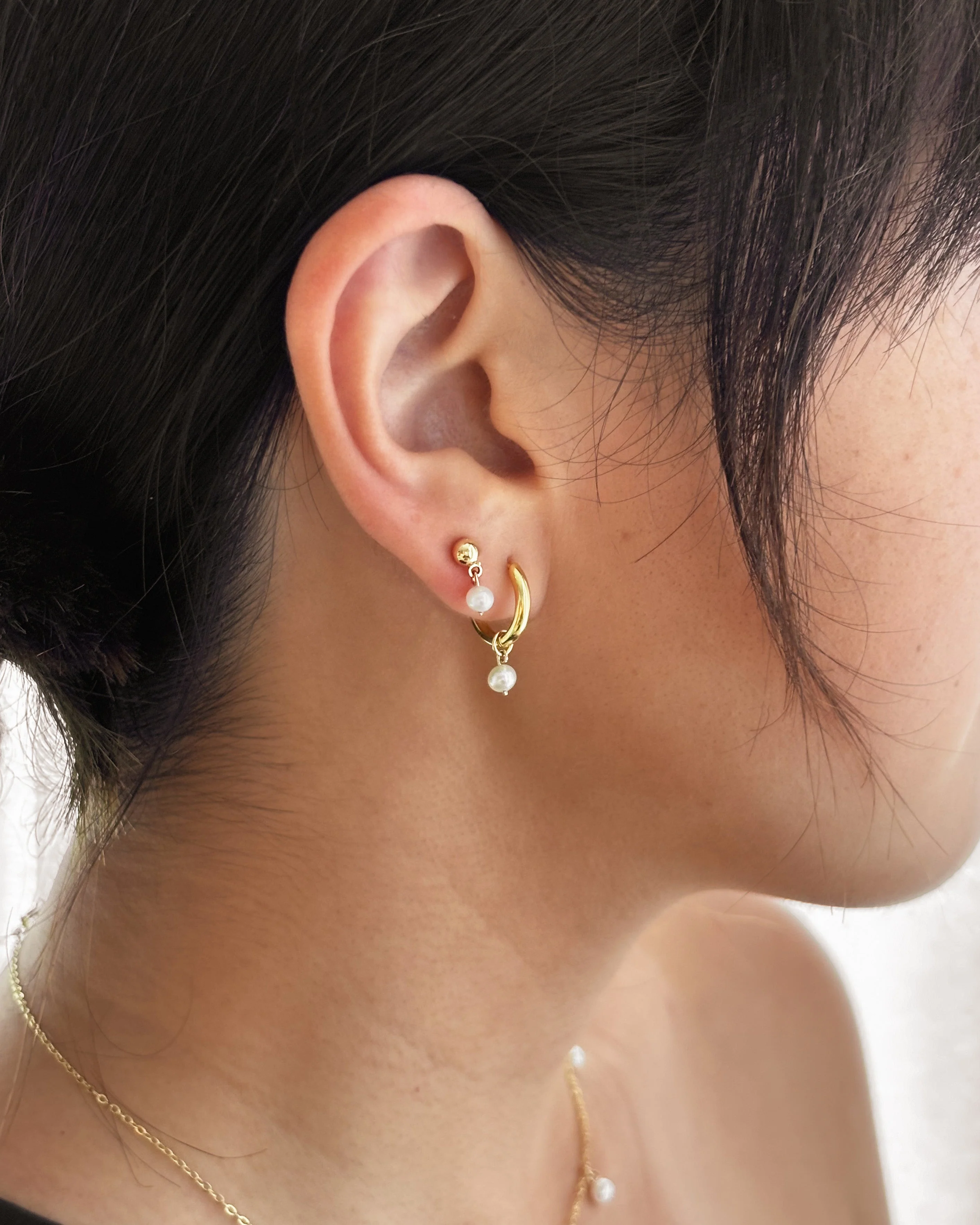 Kimberly Pearl Drop Studs - Image 3