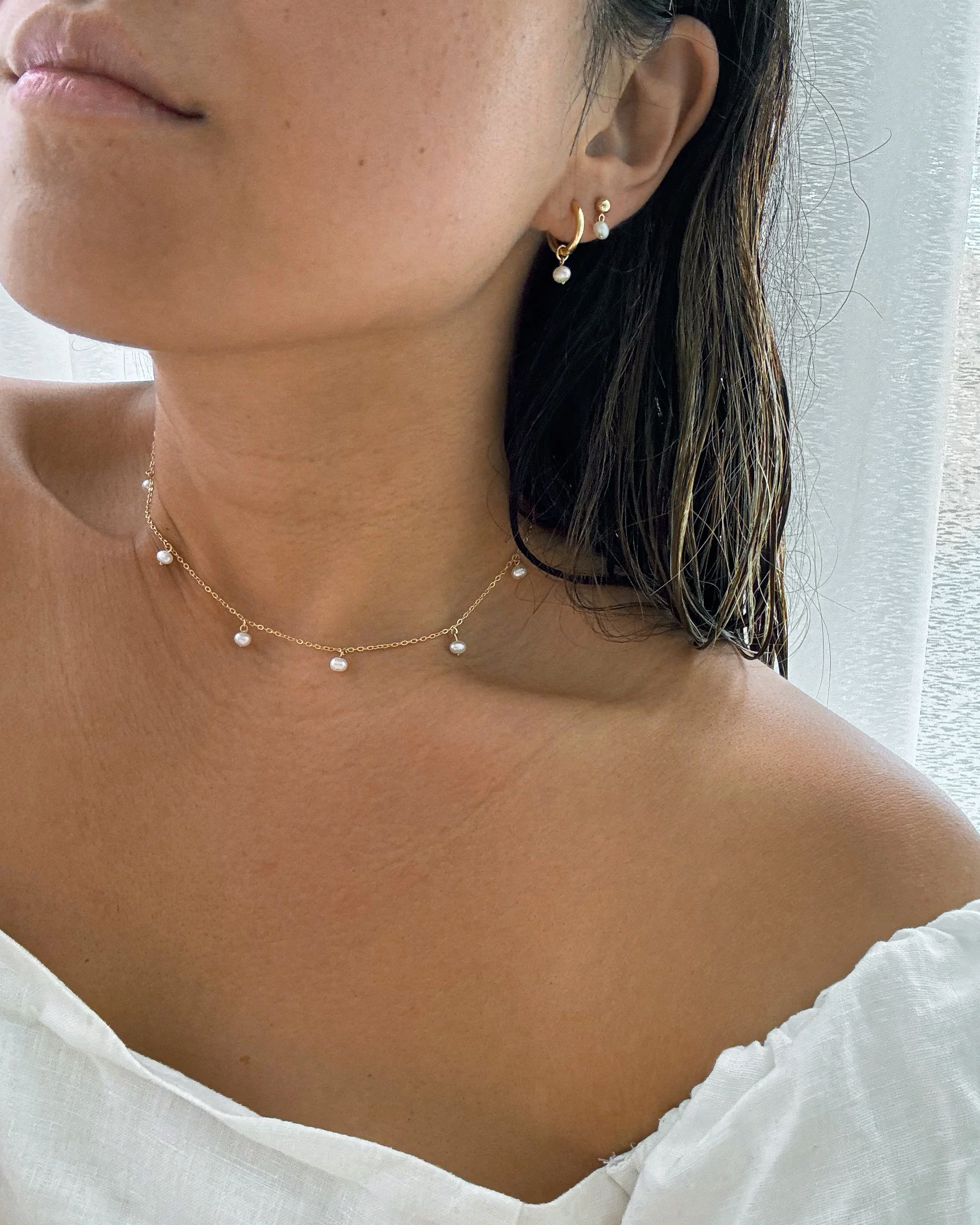 Kimberly Pearl Hoops - Image 3