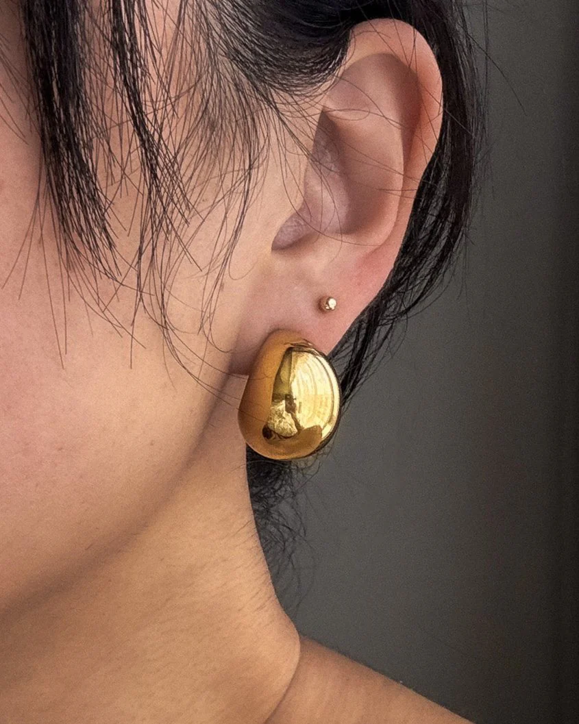 Large Dome Earrings - Image 2