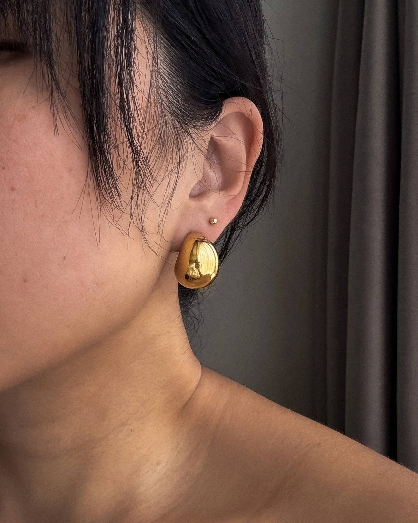 Large Dome Earrings - Image 3