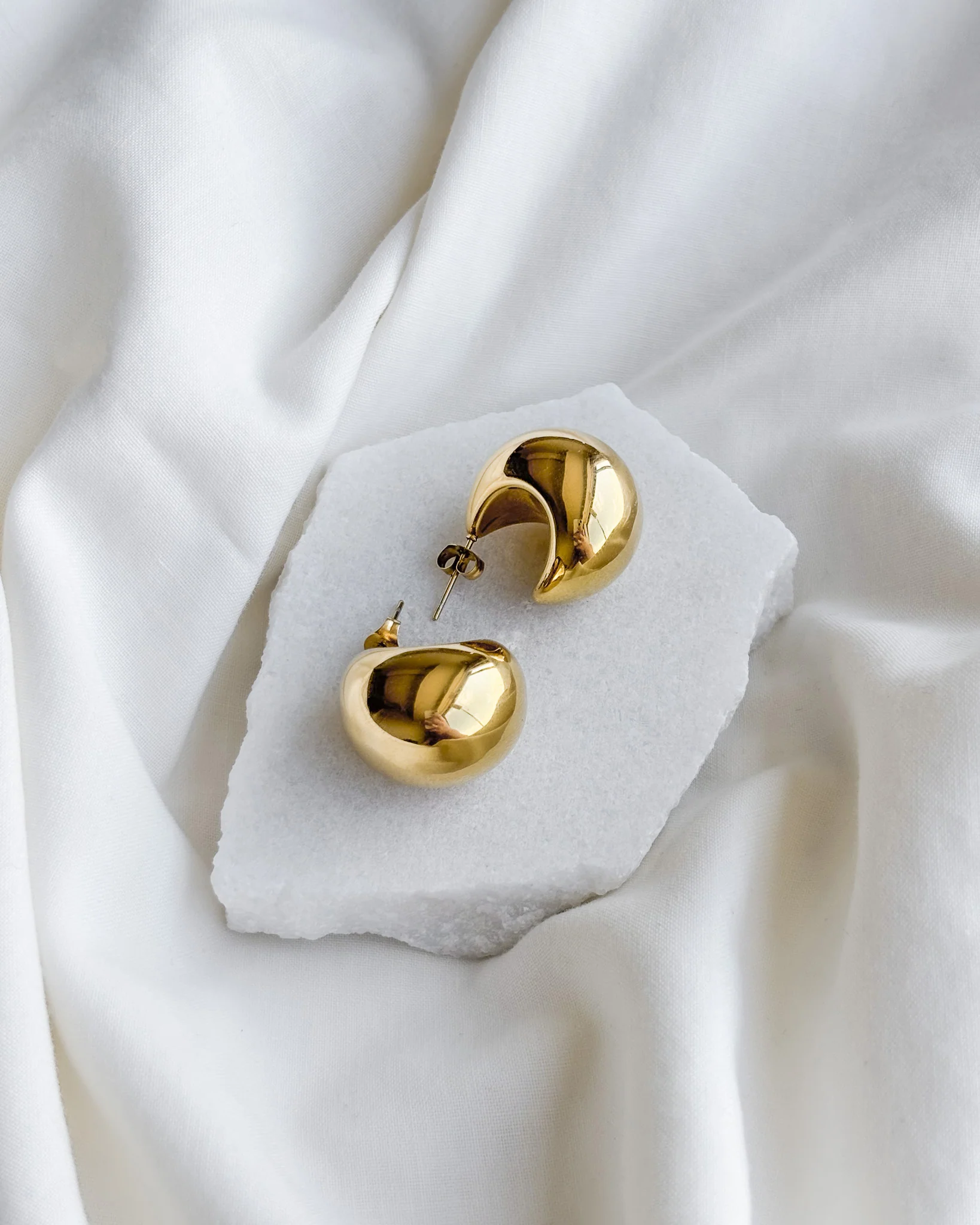 Large Dome Earrings - Image 8
