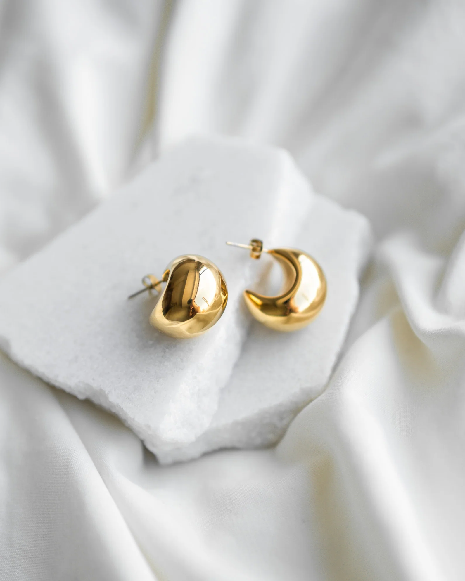 Large Dome Earrings - Image 9