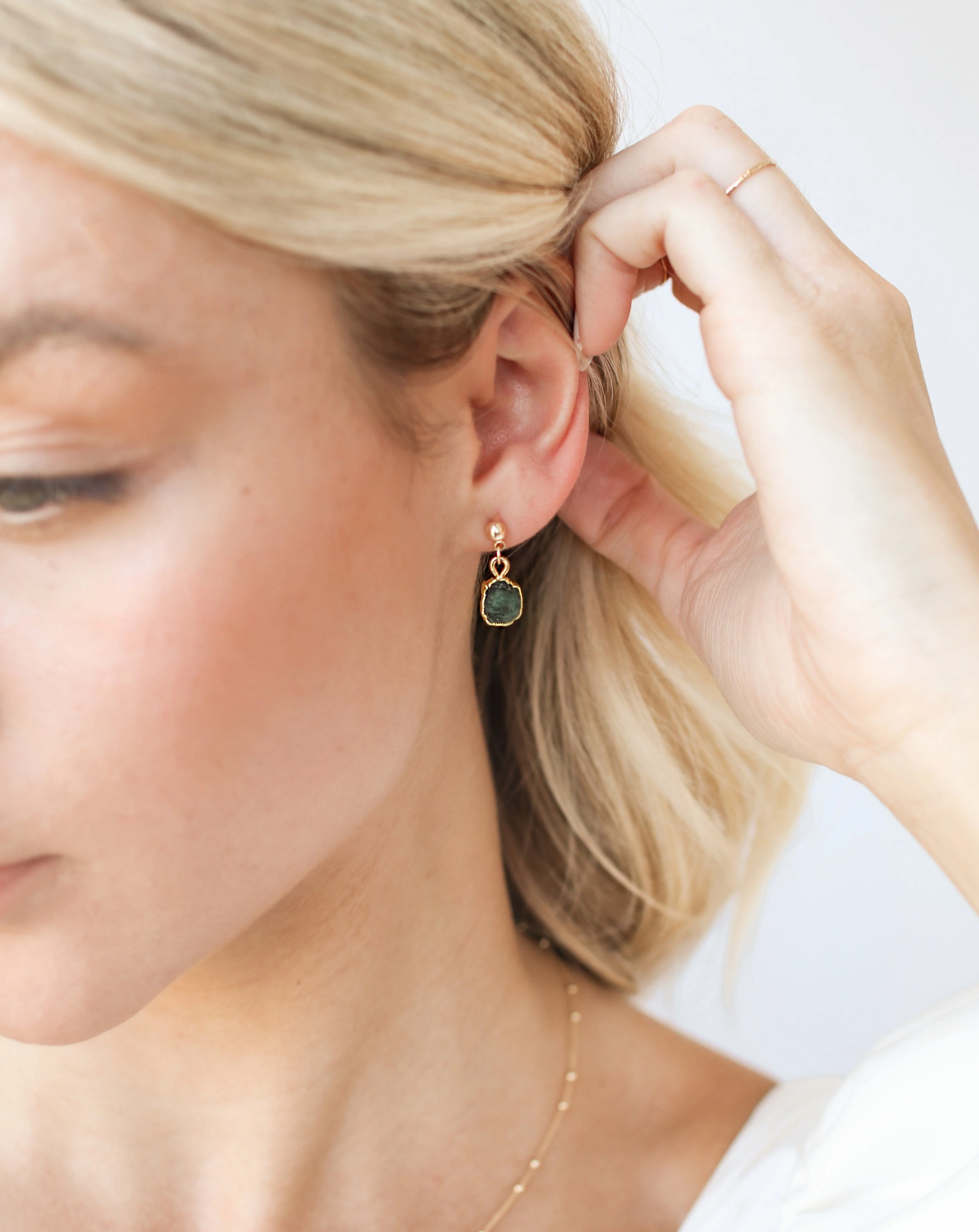 May Birthstone | Emerald Earrings - Image 6
