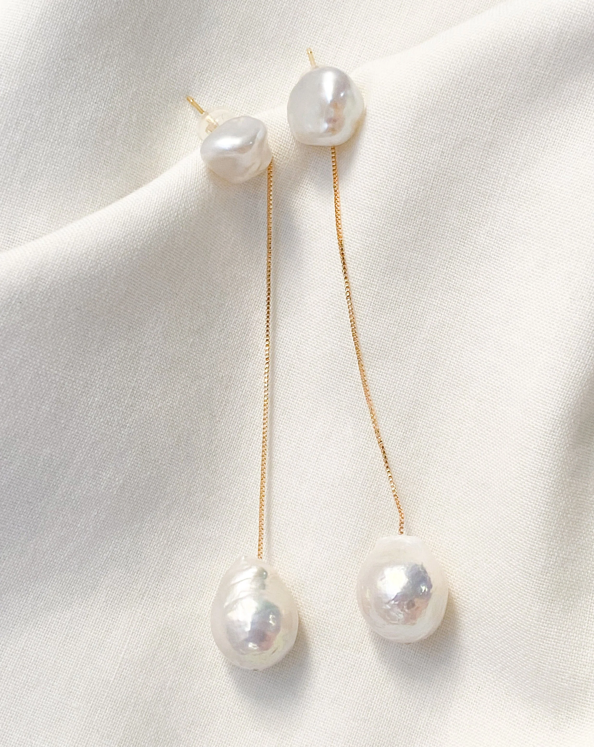 Menaka I Petite Pearl Earrings - Image 2