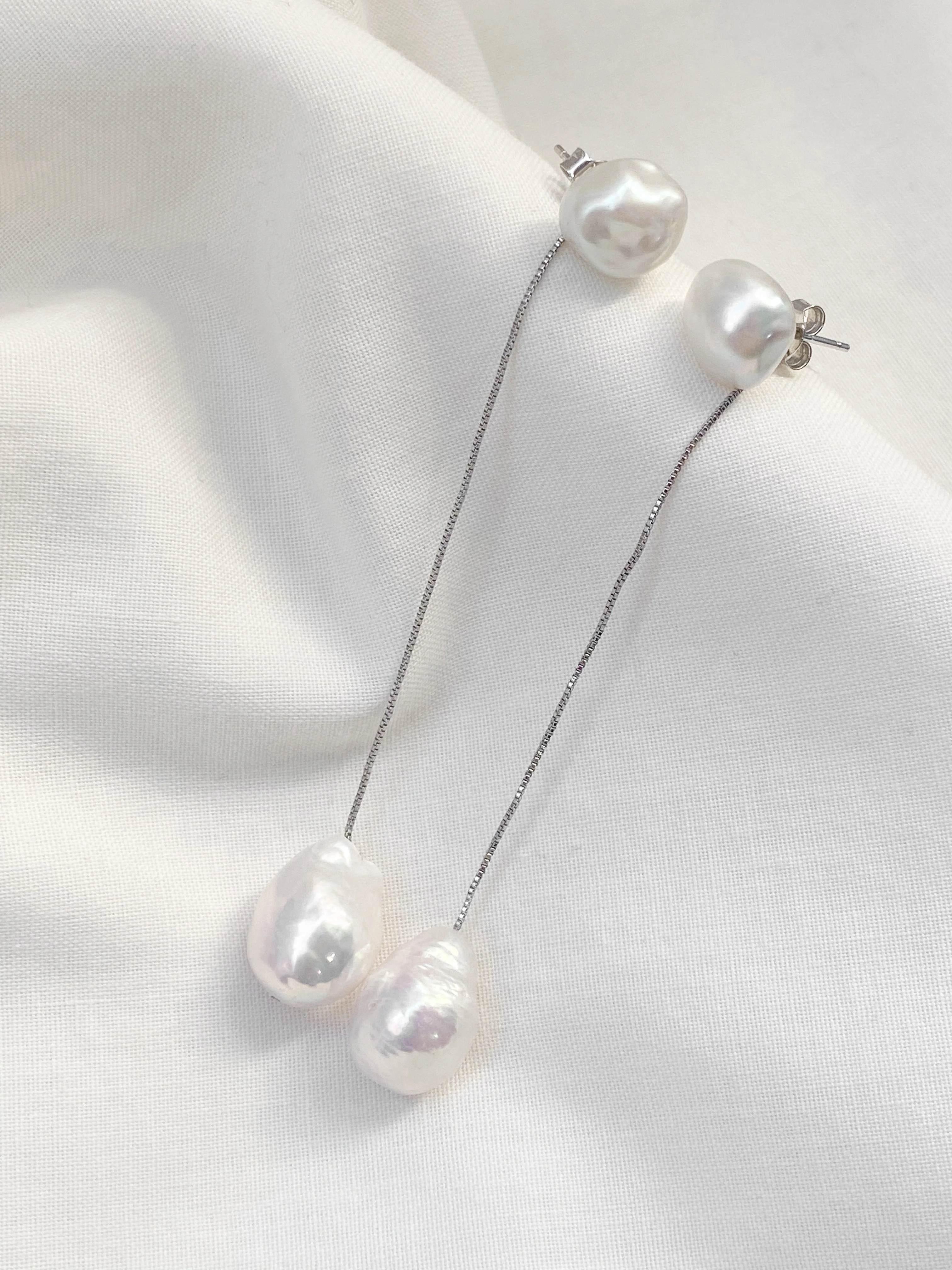 Menaka I Petite Pearl Earrings - Image 3