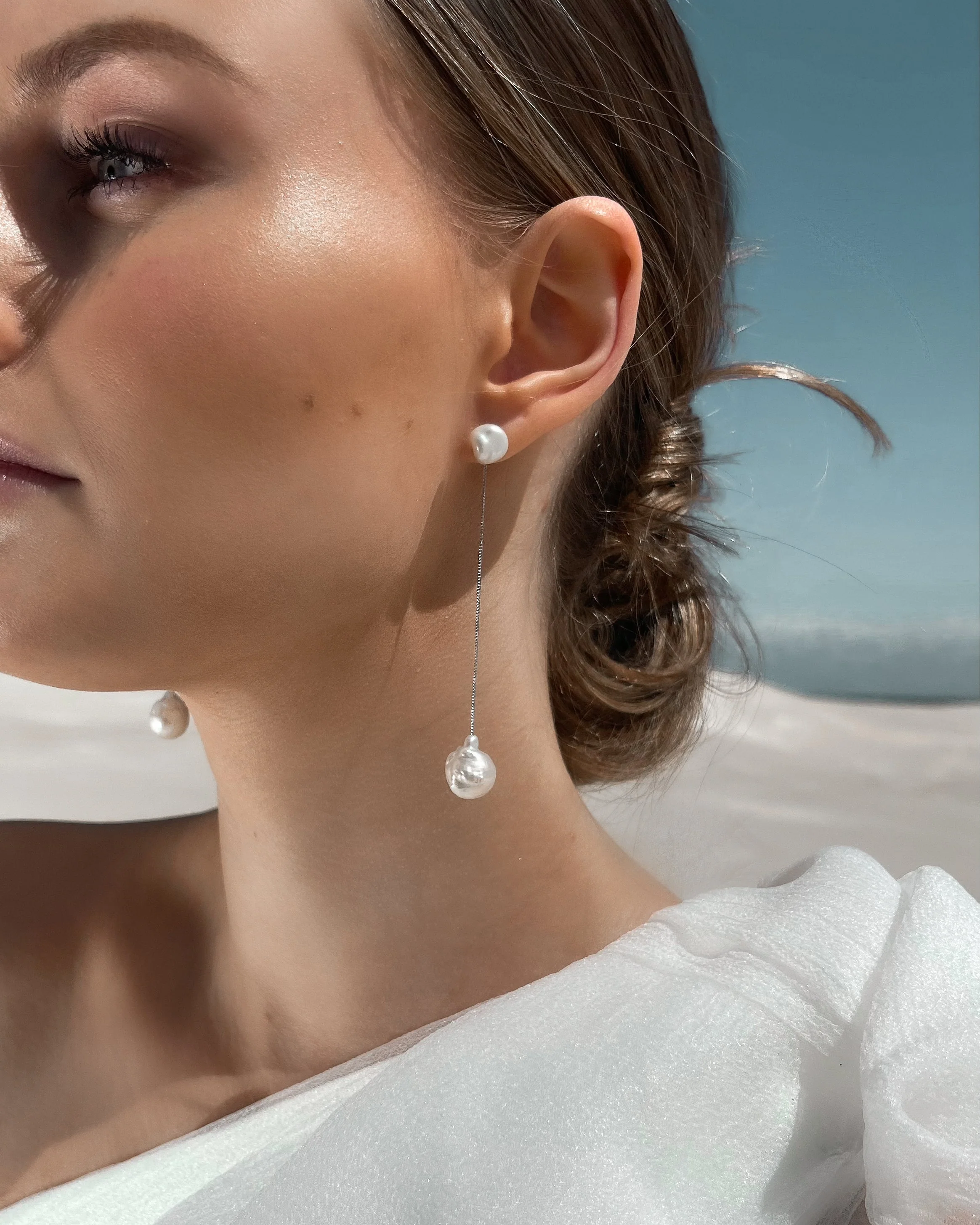 Menaka I Petite Pearl Earrings - Image 4