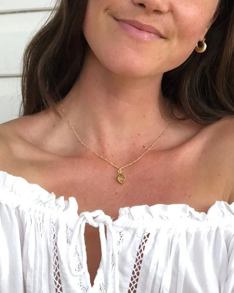 November Birthstone | Citrine Necklace - Image 8