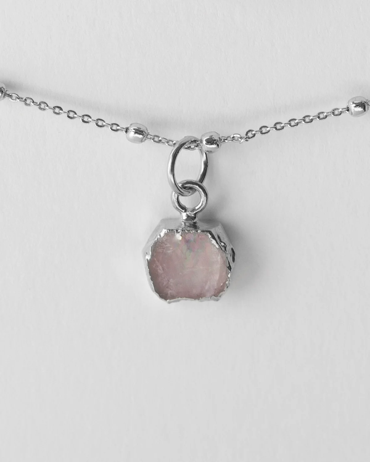 October Birthstone | Rose Quartz Necklace - Image 9