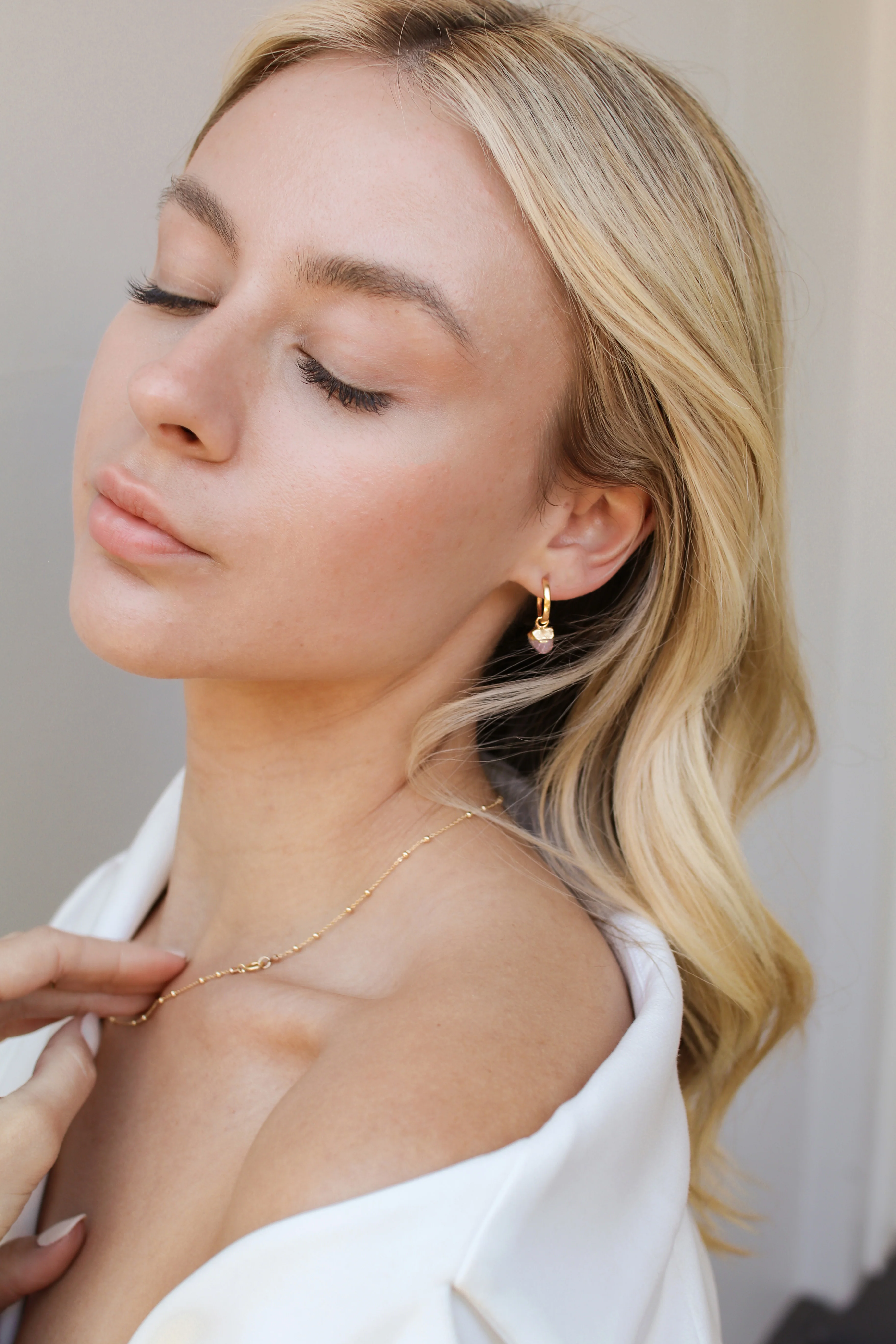October Birthstone | Rose Quartz Earrings - Image 10