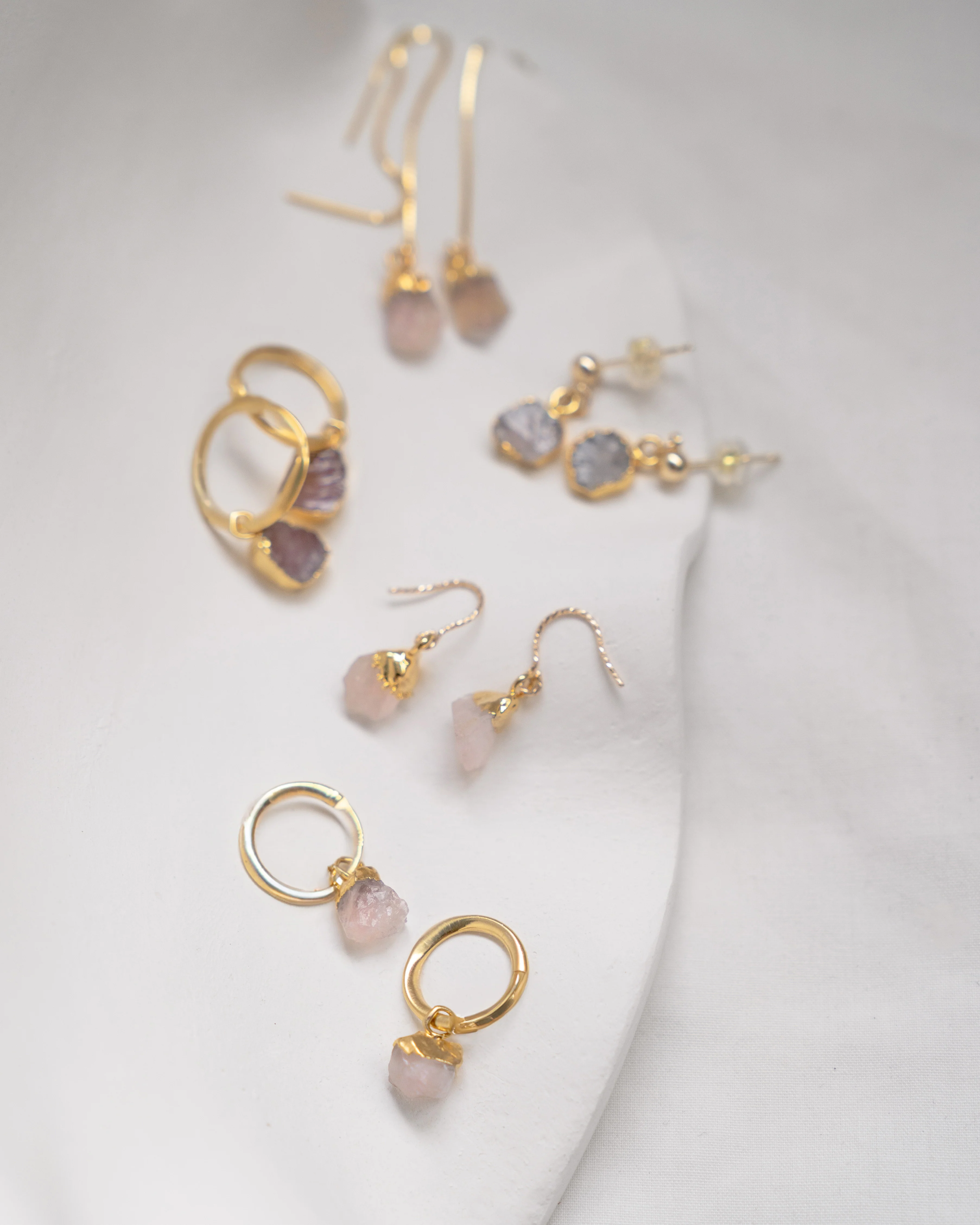 October Birthstone | Rose Quartz Earrings - Image 11