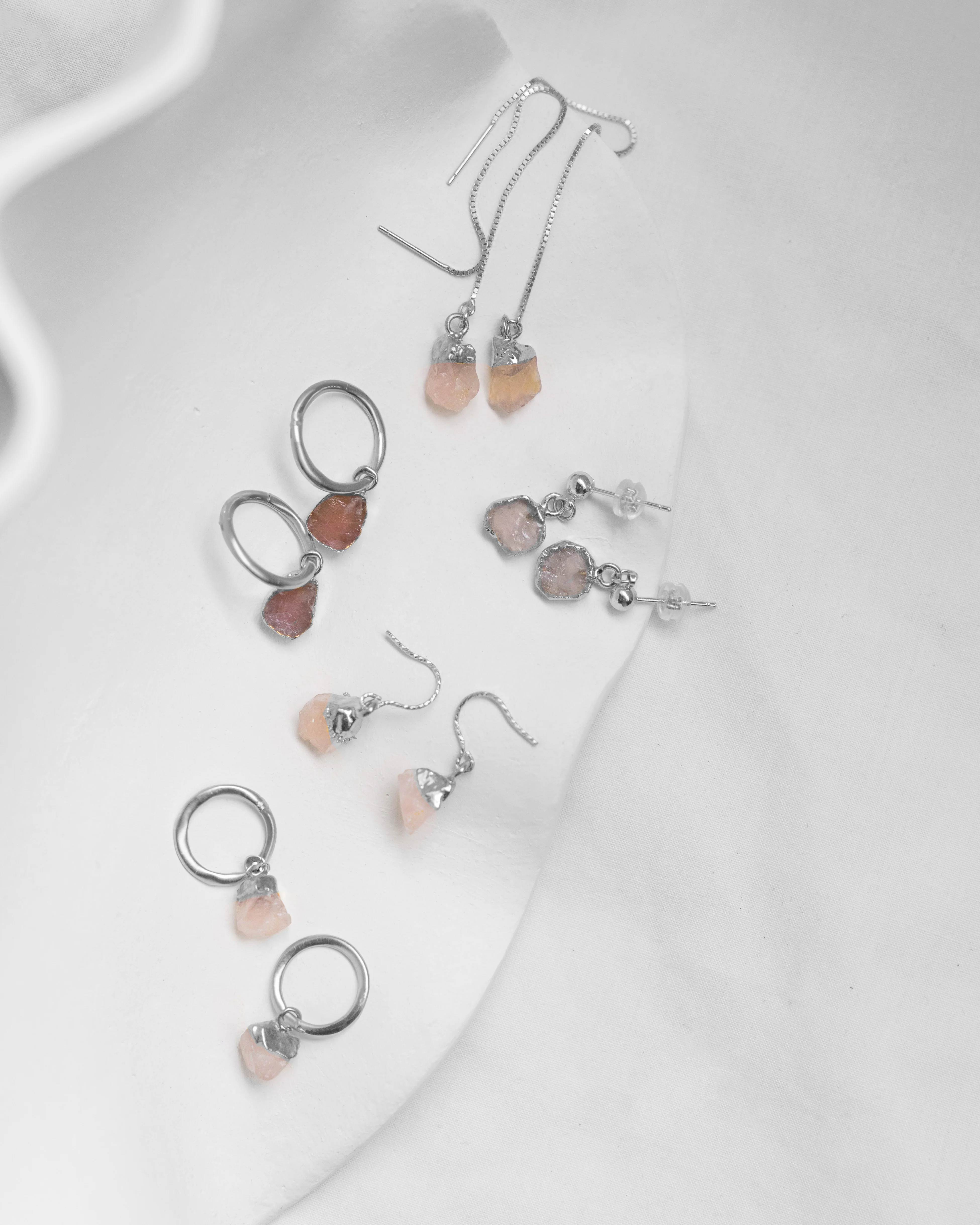 October Birthstone | Rose Quartz Earrings - Image 15
