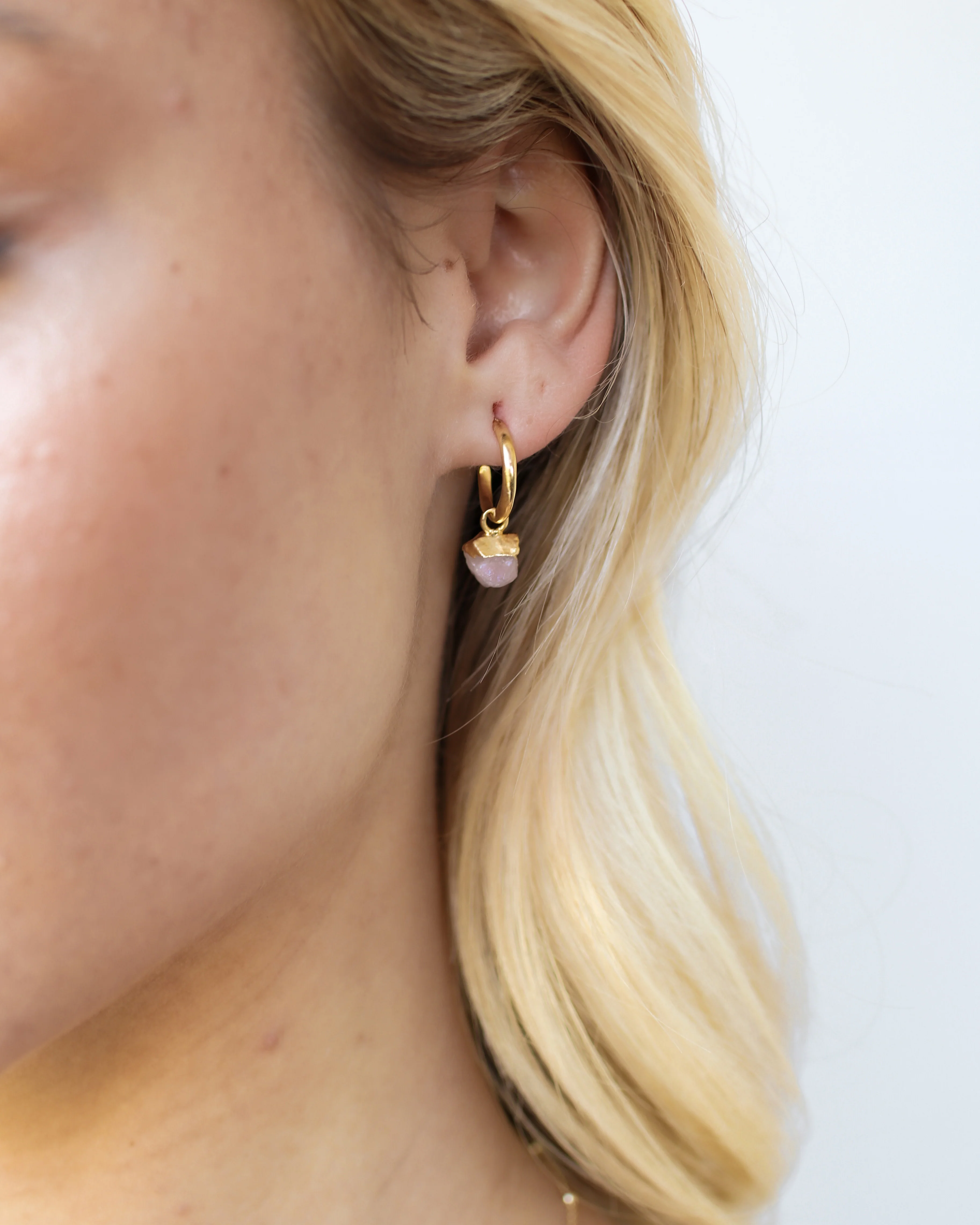 October Birthstone | Rose Quartz Earrings - Image 5