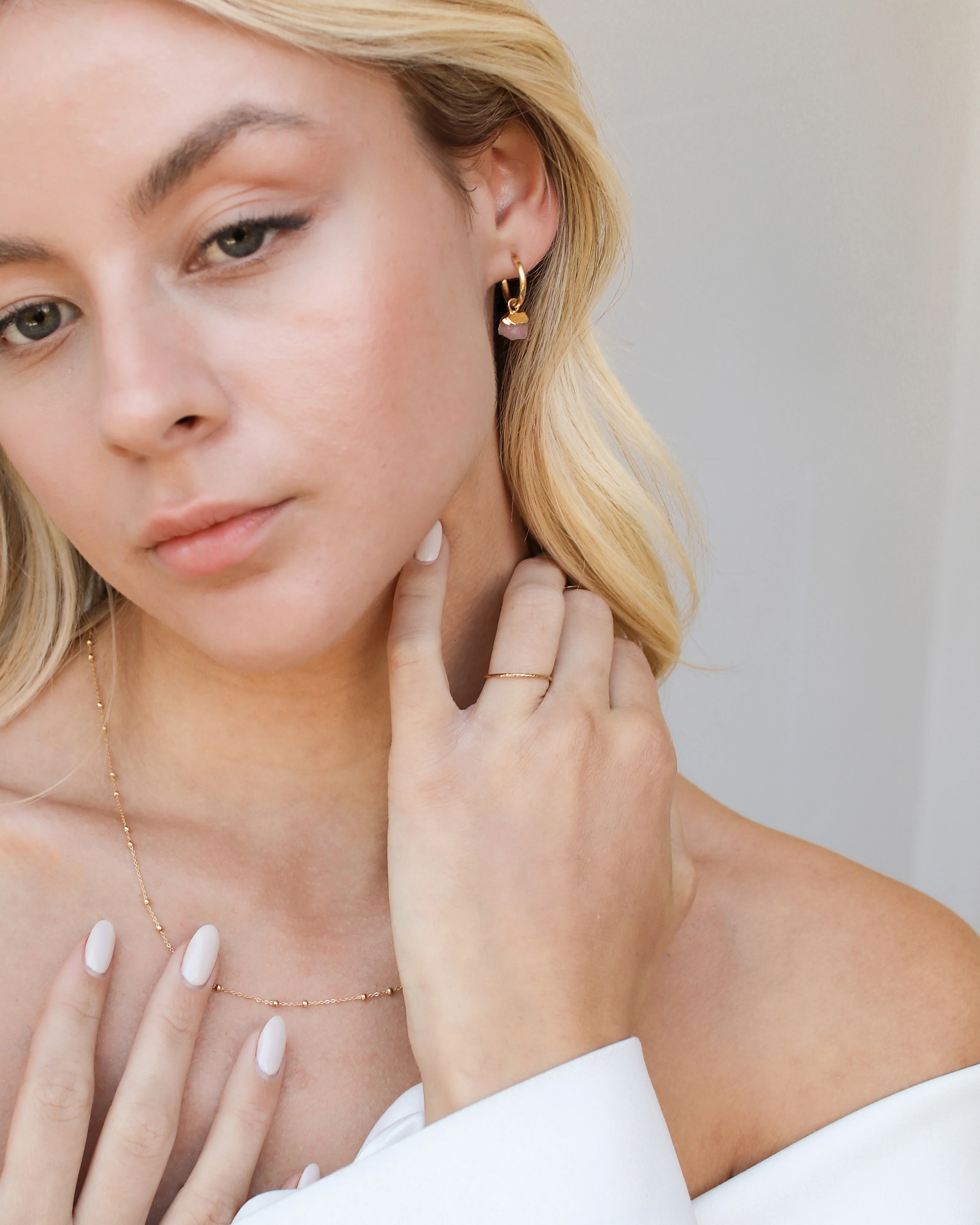 October Birthstone | Rose Quartz Earrings - Image 8