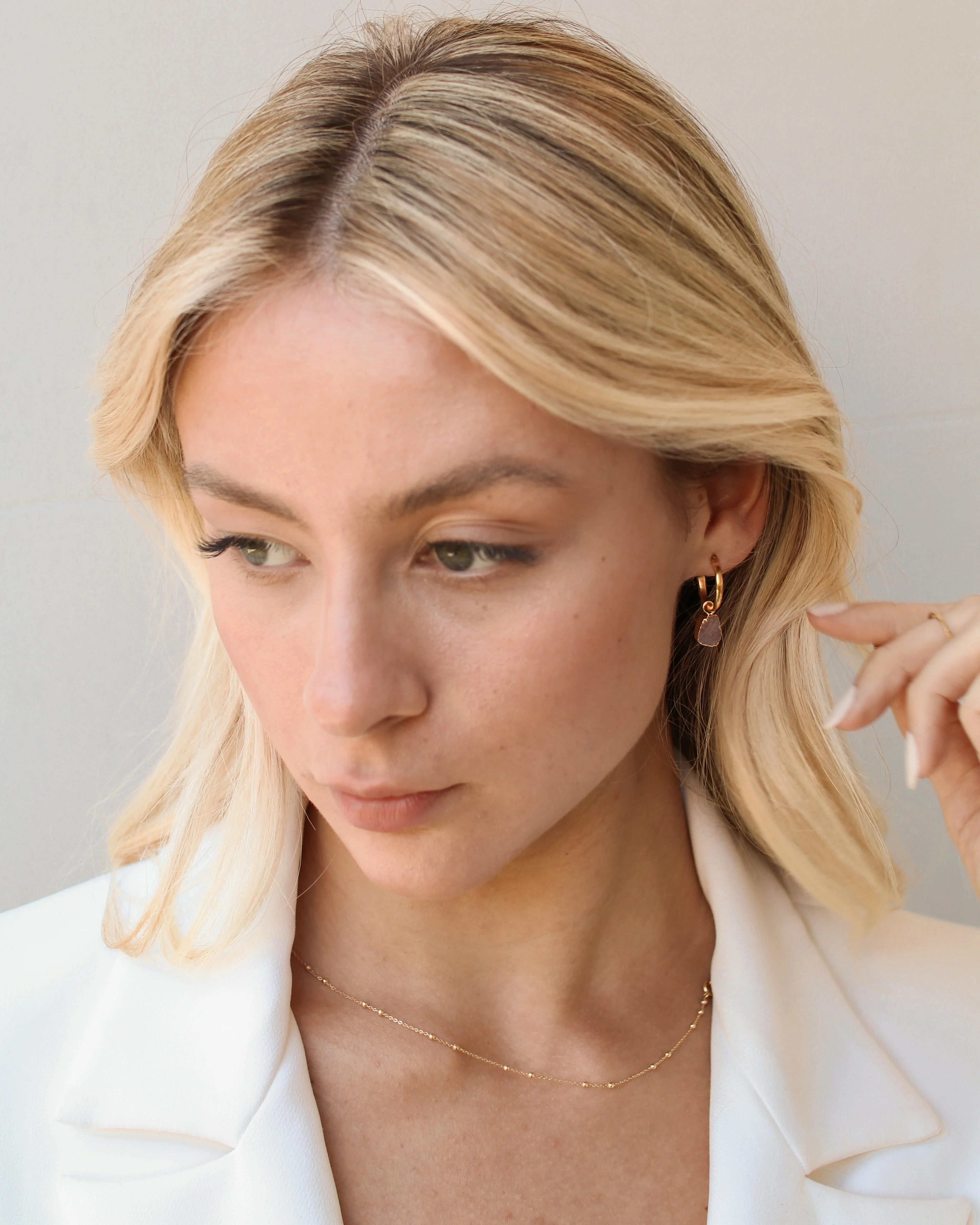 October Birthstone | Rose Quartz Earrings - Image 9